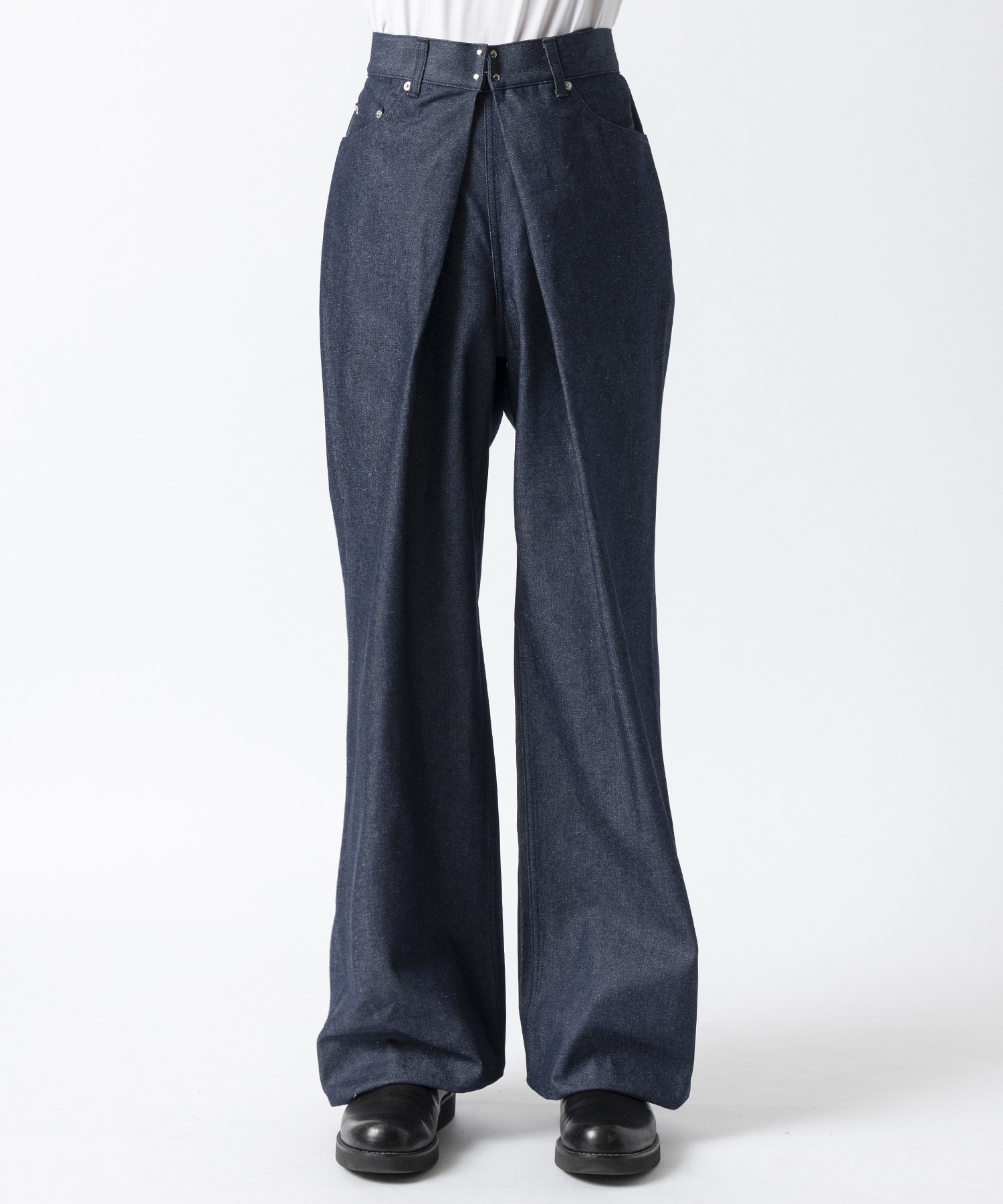 RIGID DENIM WIDE PANTS JOHN LAWRENCE SULLIVAN