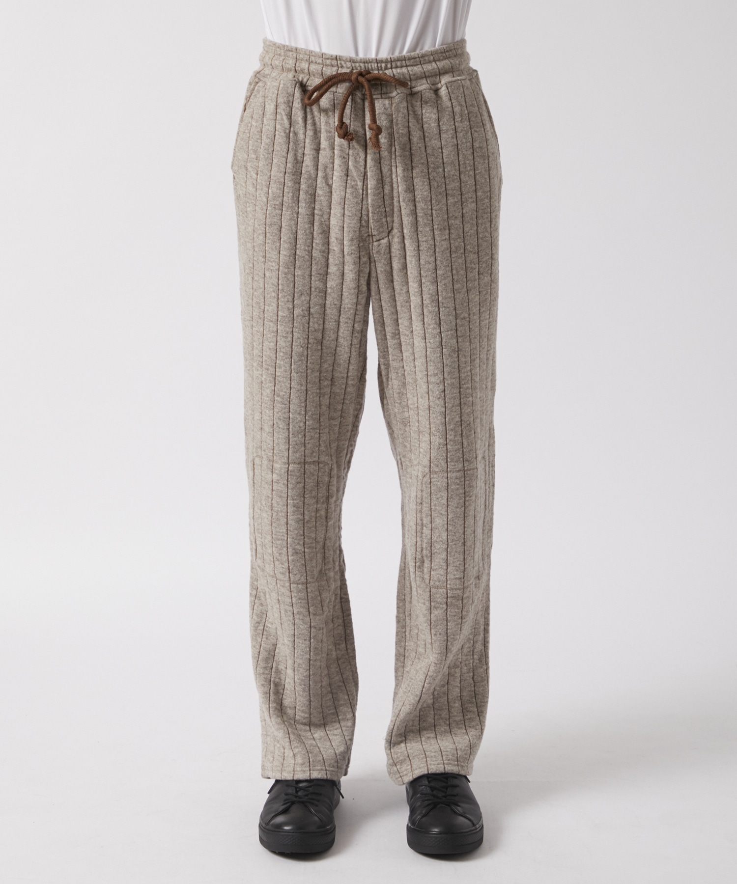 Striped Quilt jacquard Trousers MATSUFUJI