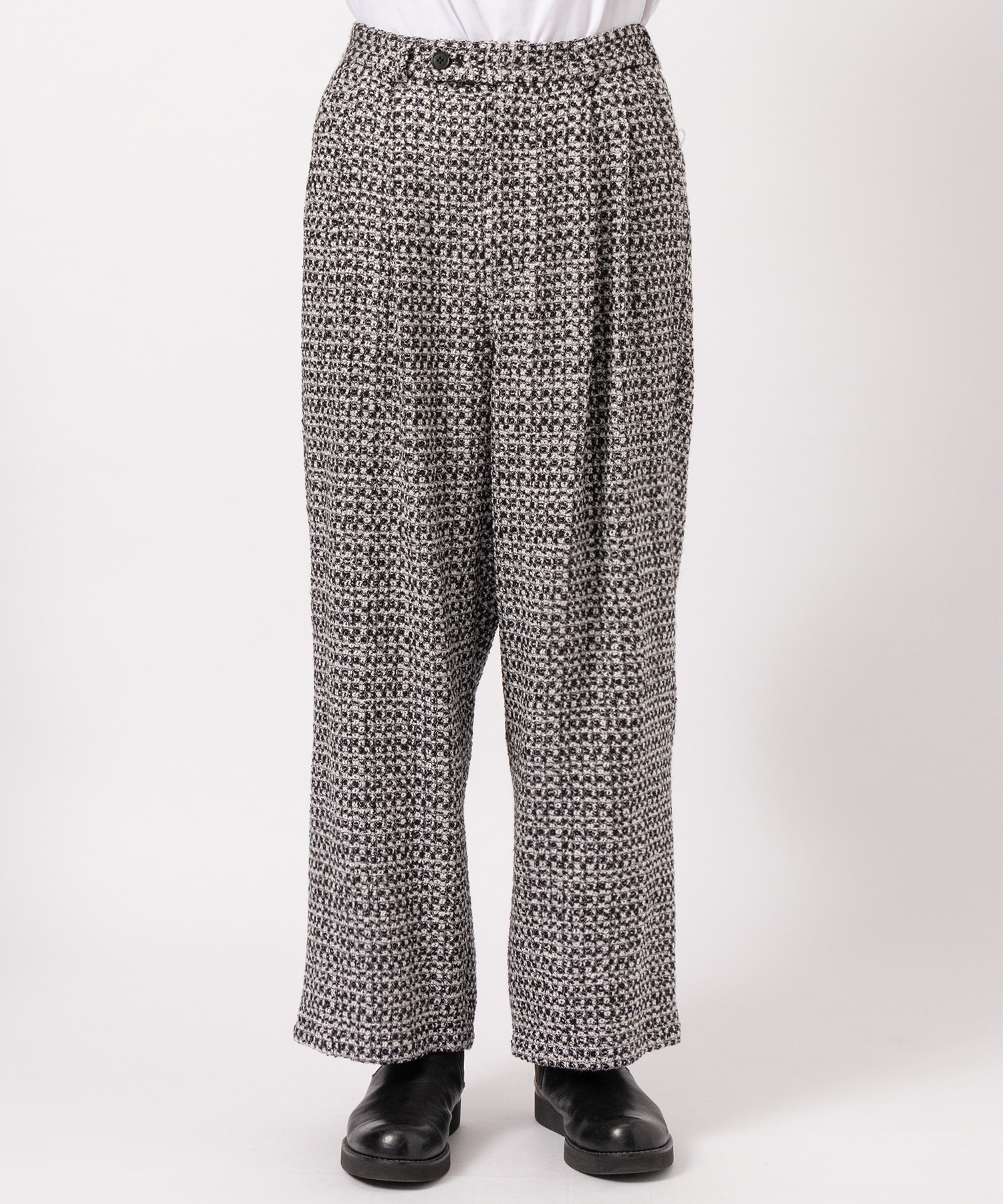 別注 2TUCK WIDE TWEED PANT JUHA