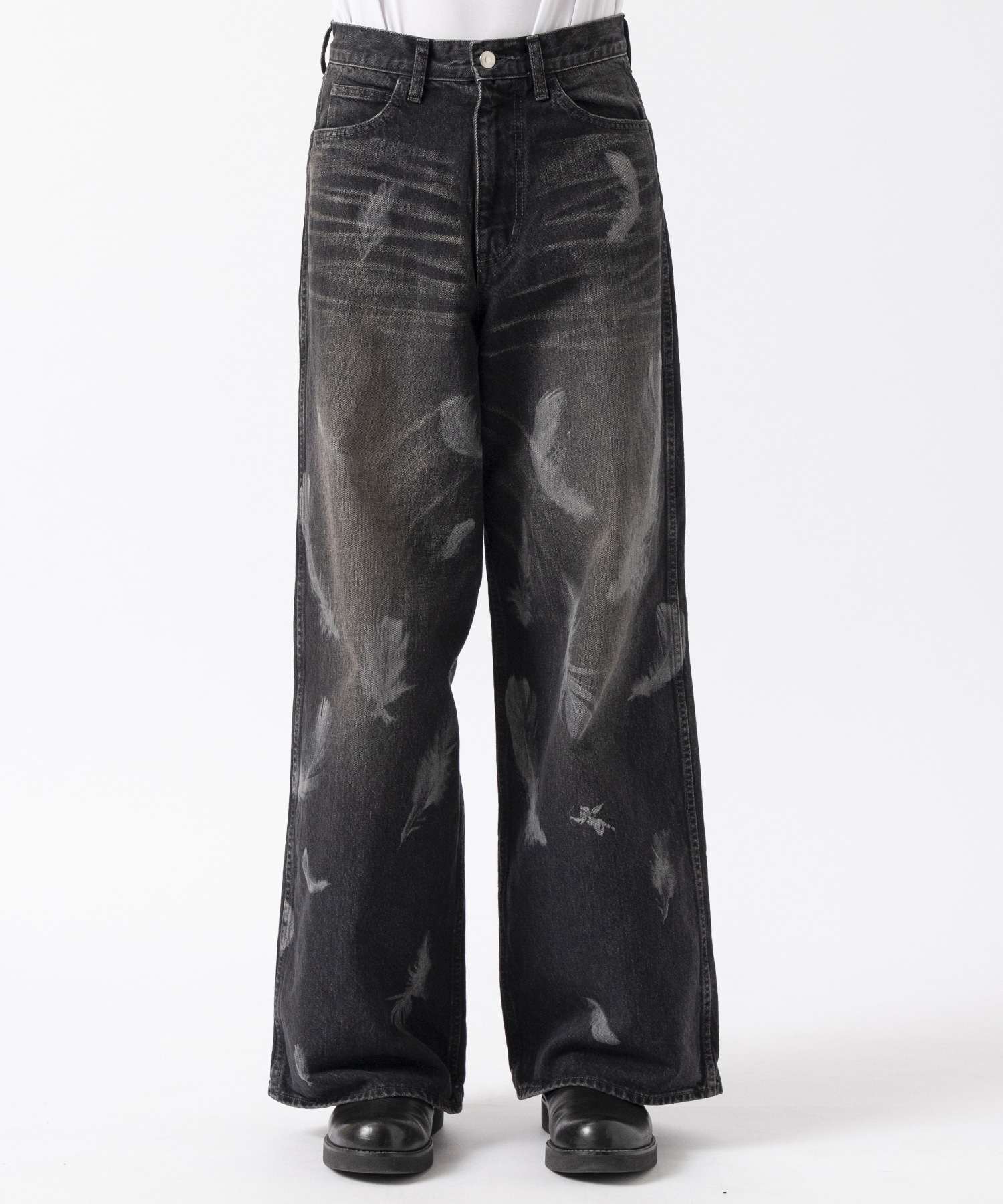 MASU BOYS FEATHER BAGGY JEANS MASU