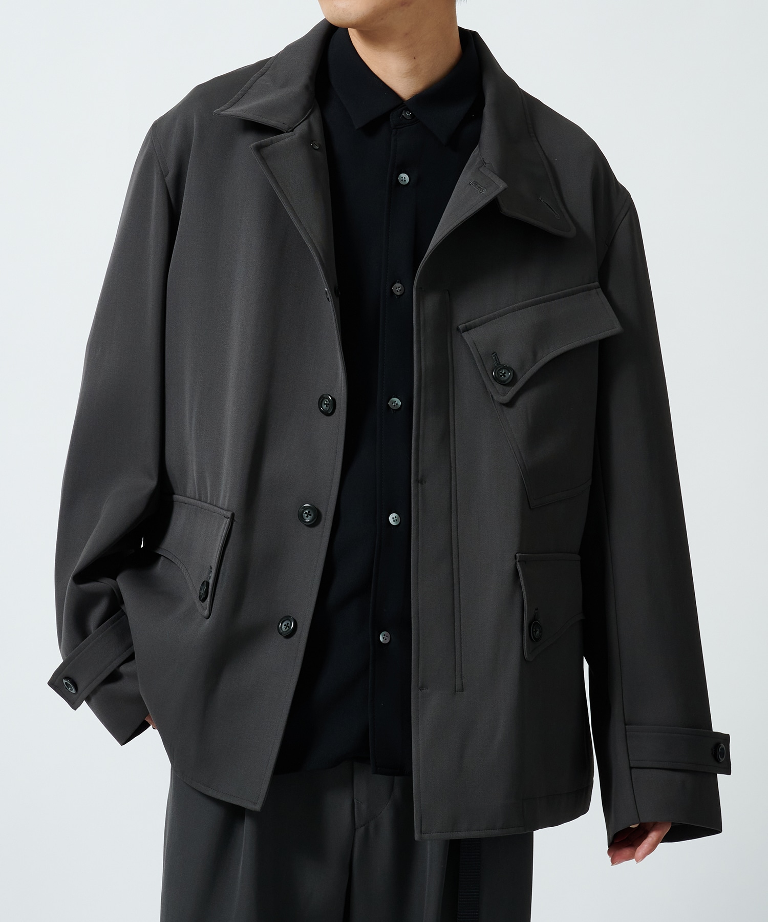 Curve Stand Collar Blouson UJOH HOMME