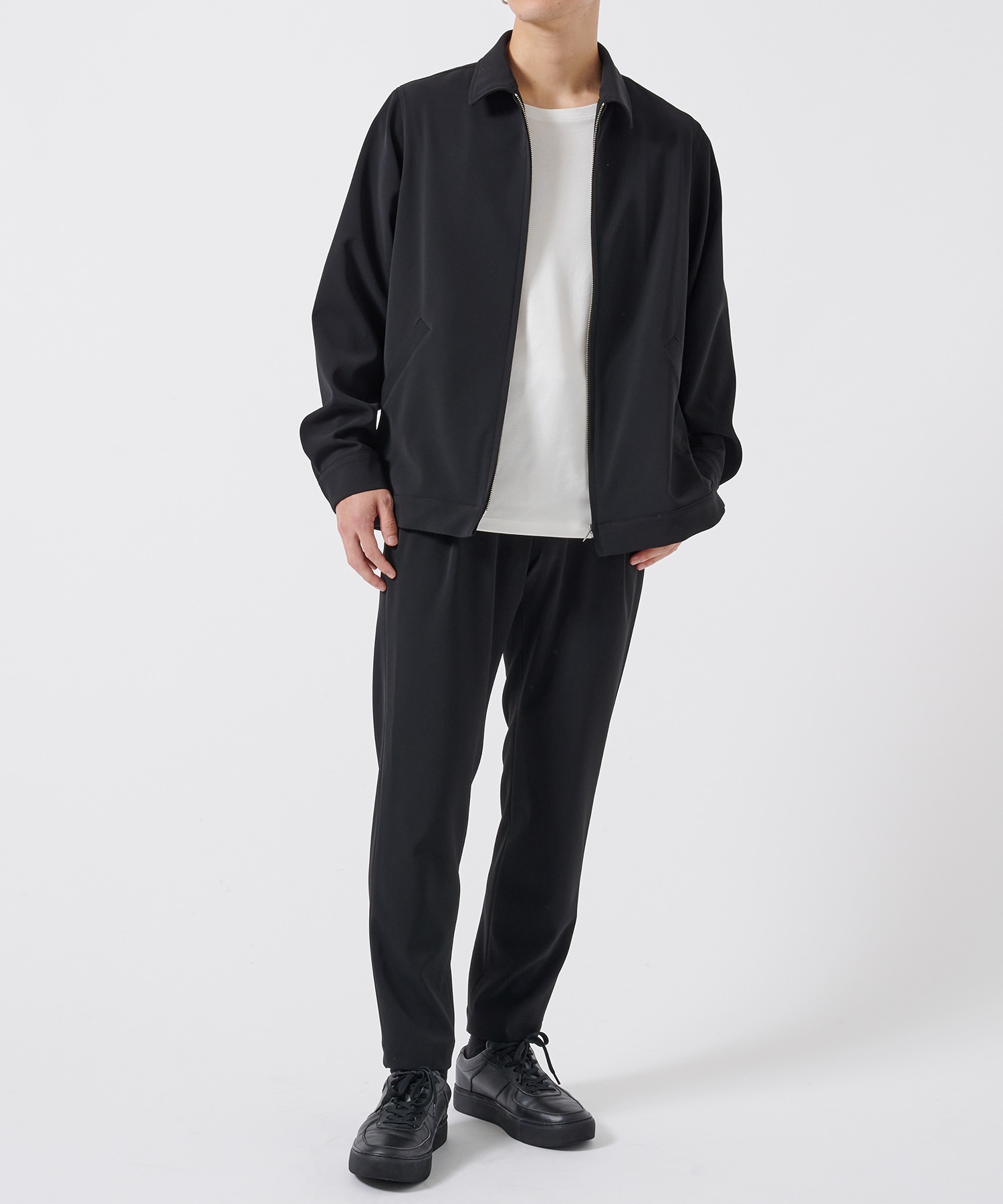 DOUBLE CLOTH ZIP BLOUSON STUDIOUS