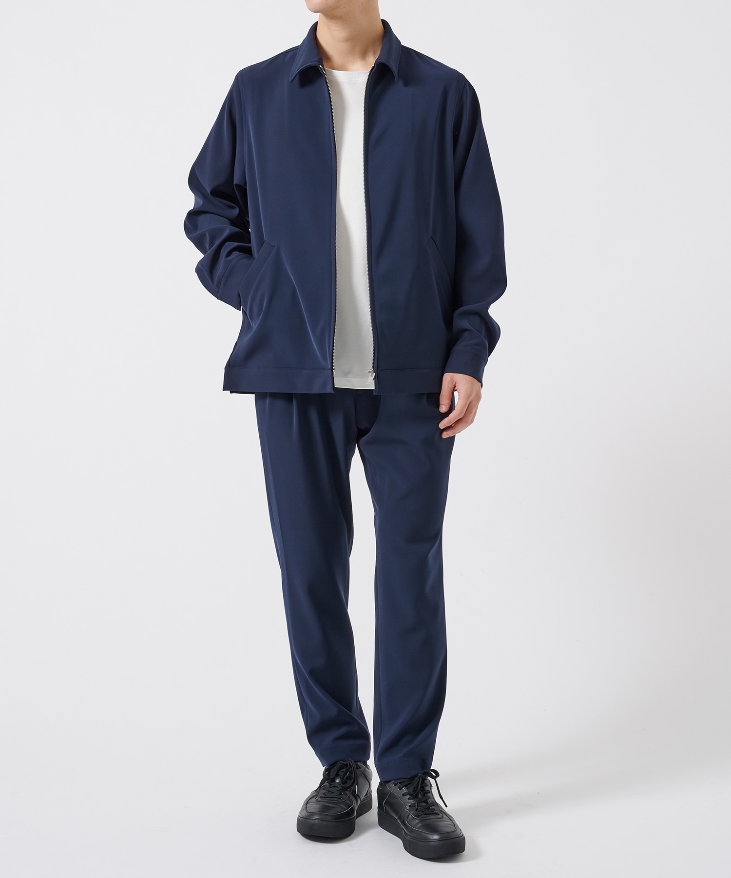 DOUBLE CLOTH ZIP BLOUSON STUDIOUS