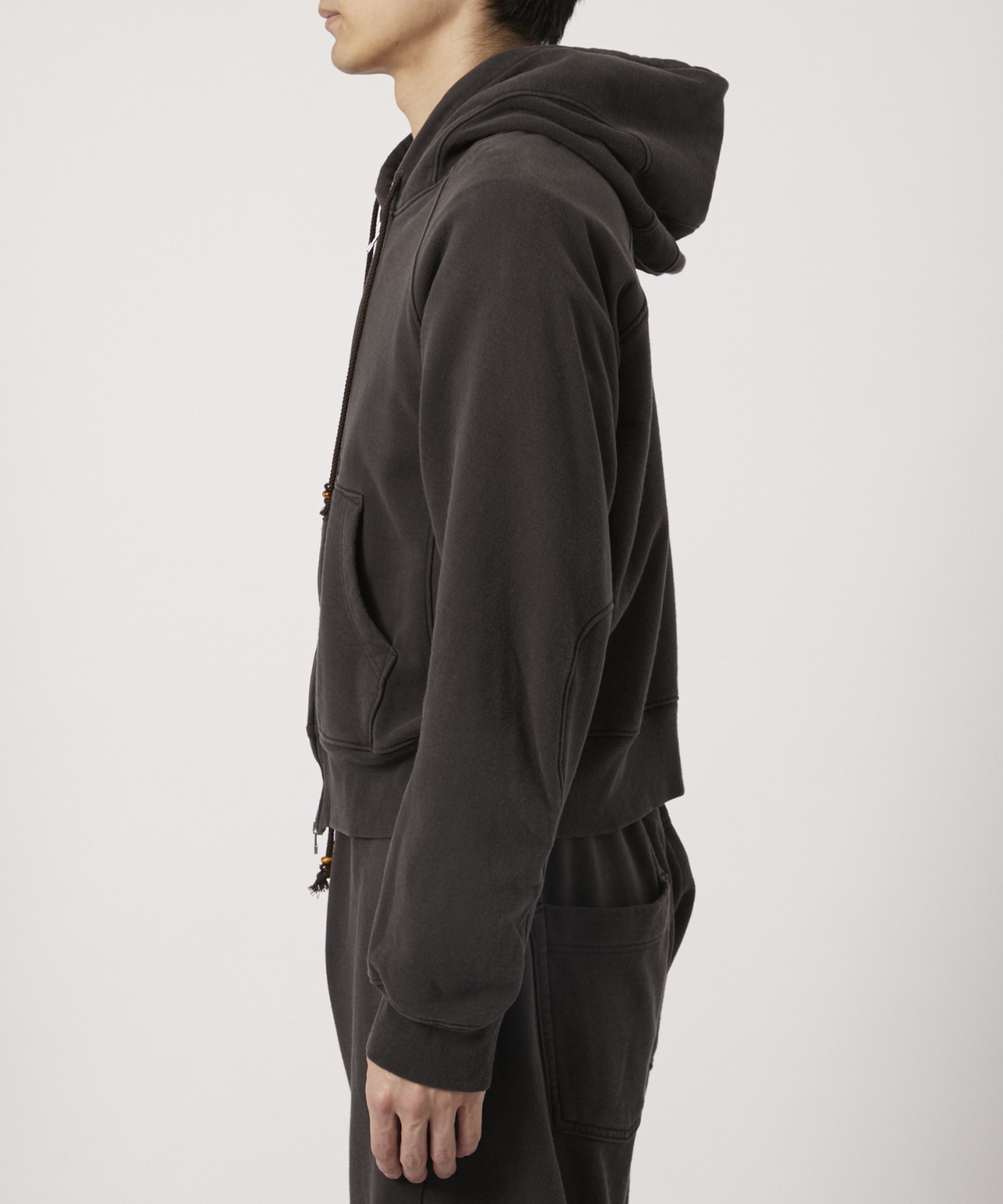 PANELLED ZIP UP HOODIE NVRFRGT