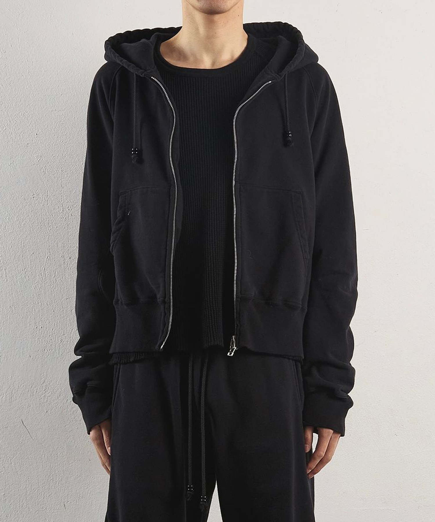 PANELLED ZIP UP HOODIE NVRFRGT