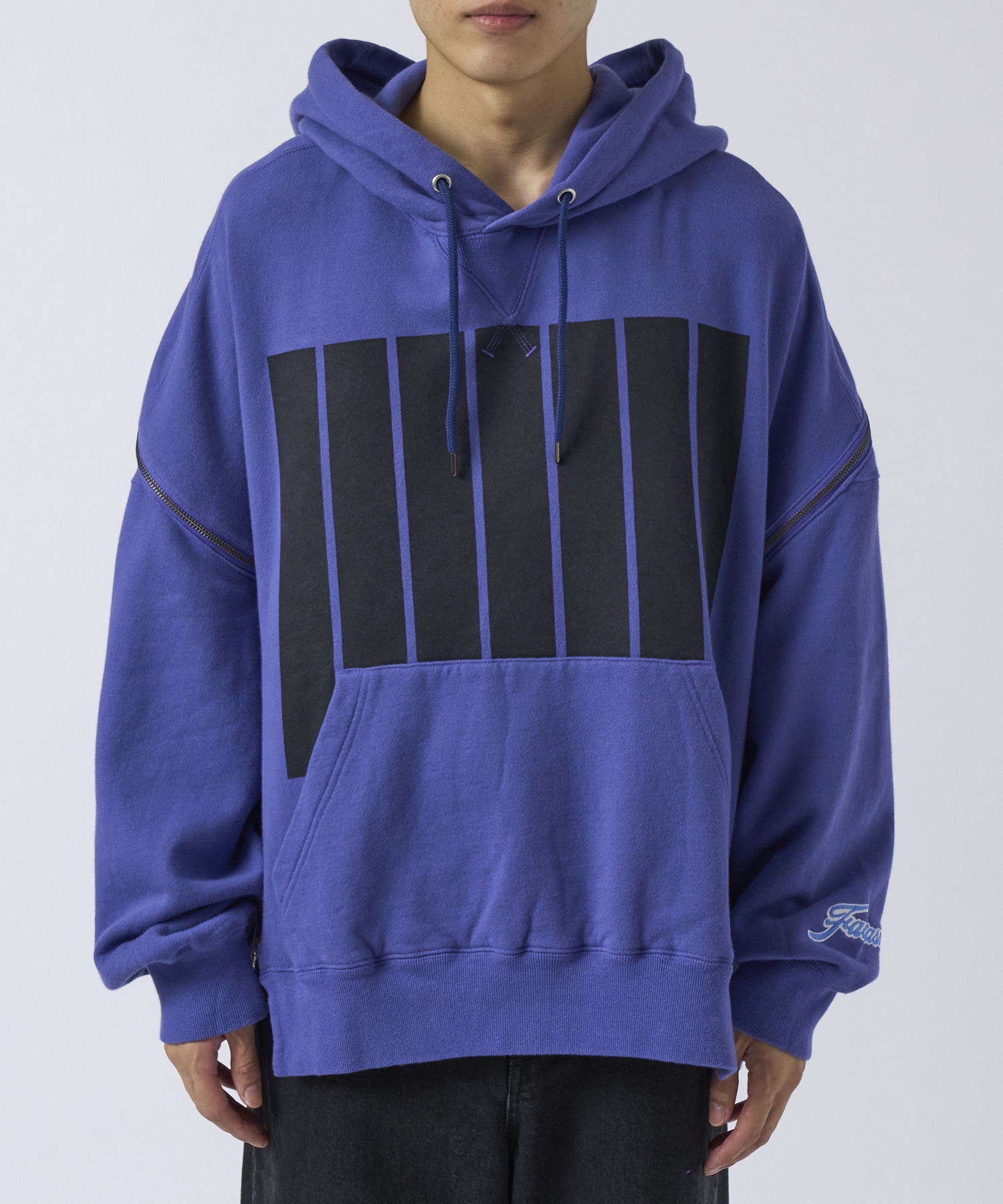 7BARS ZIPPER HOODIE FACETASM