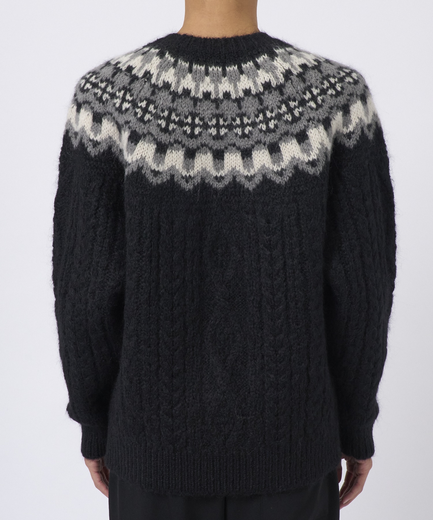 MOHAIR NORDIC CREW NECK BATONER