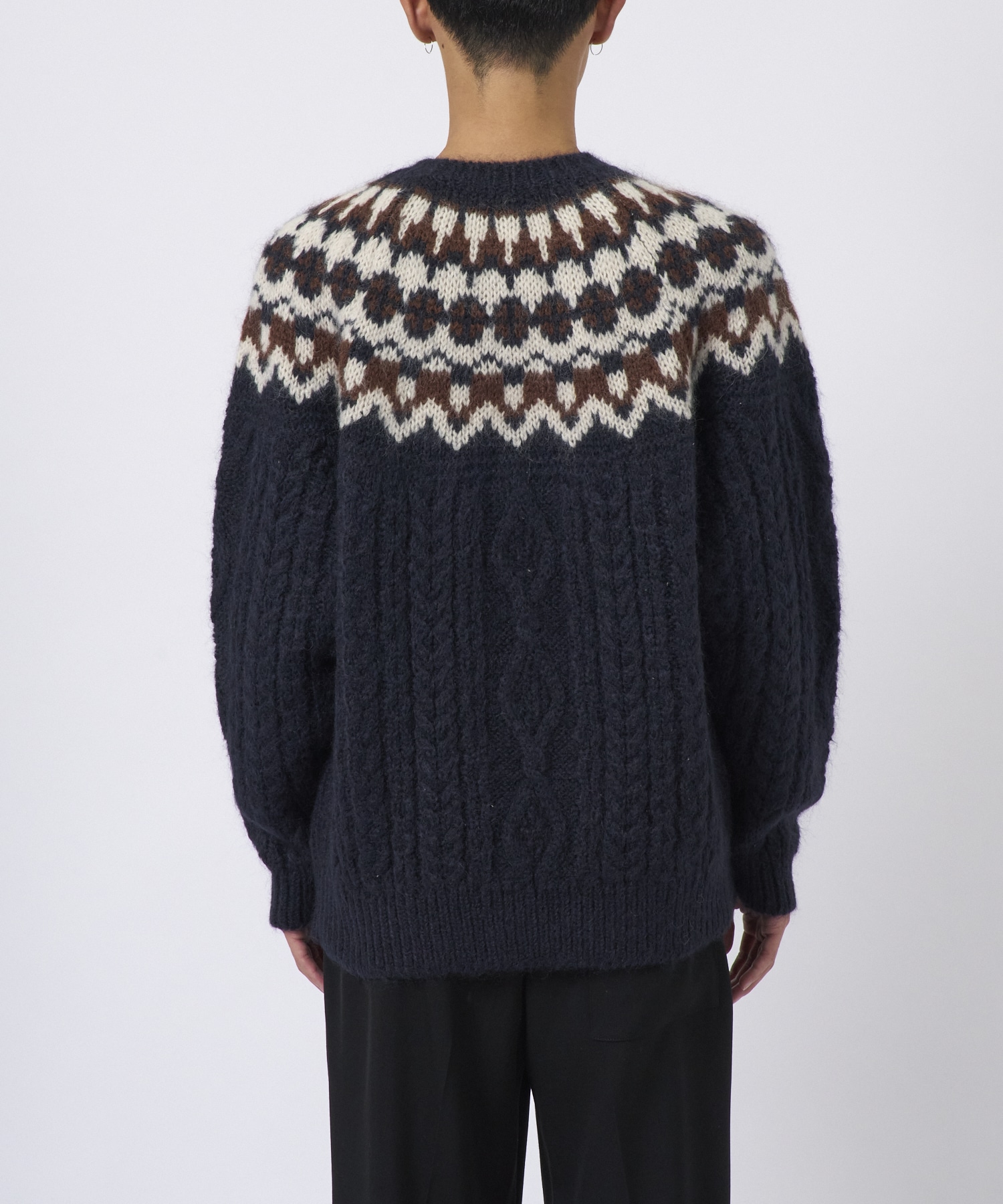 MOHAIR NORDIC CREW NECK BATONER