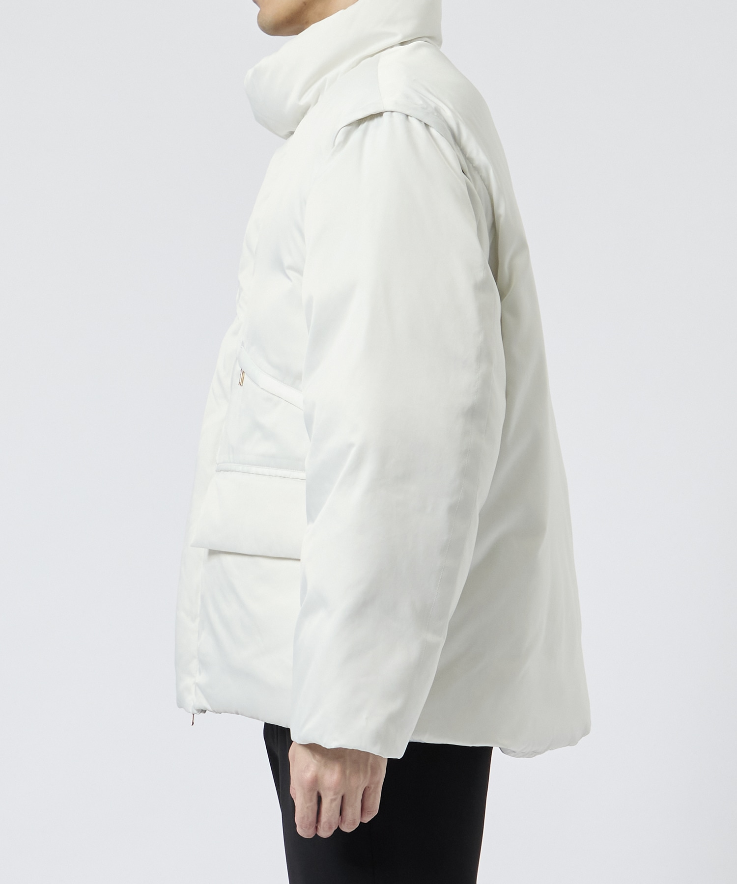 High Conpression Taffeta Removable Sleeves Down Jacket CULLNI