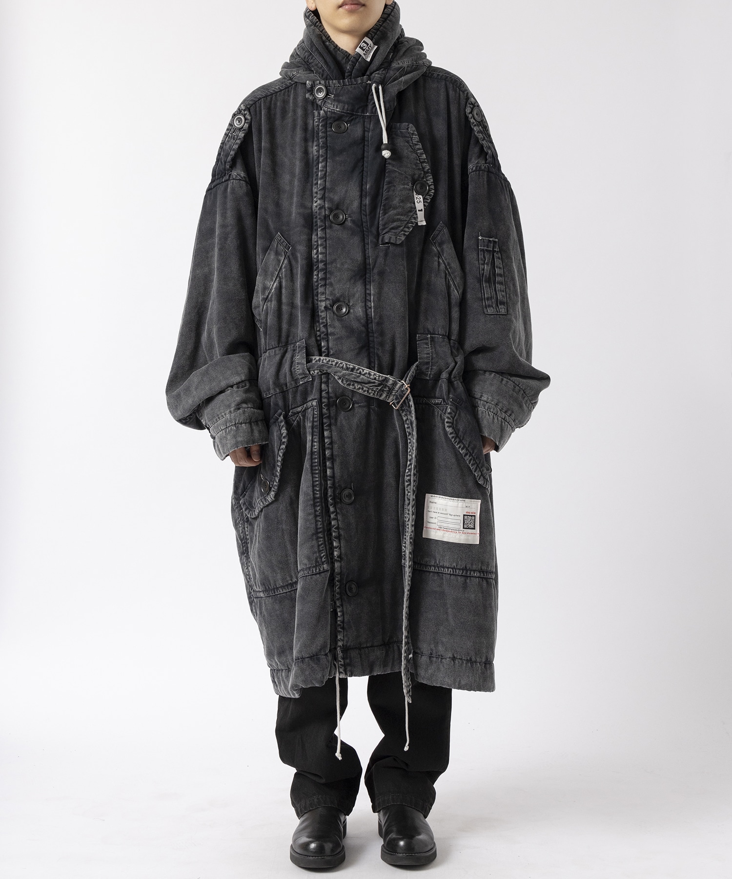 LOOSE SATIN RIDERS COAT Maison MIHARA YASUHIRO