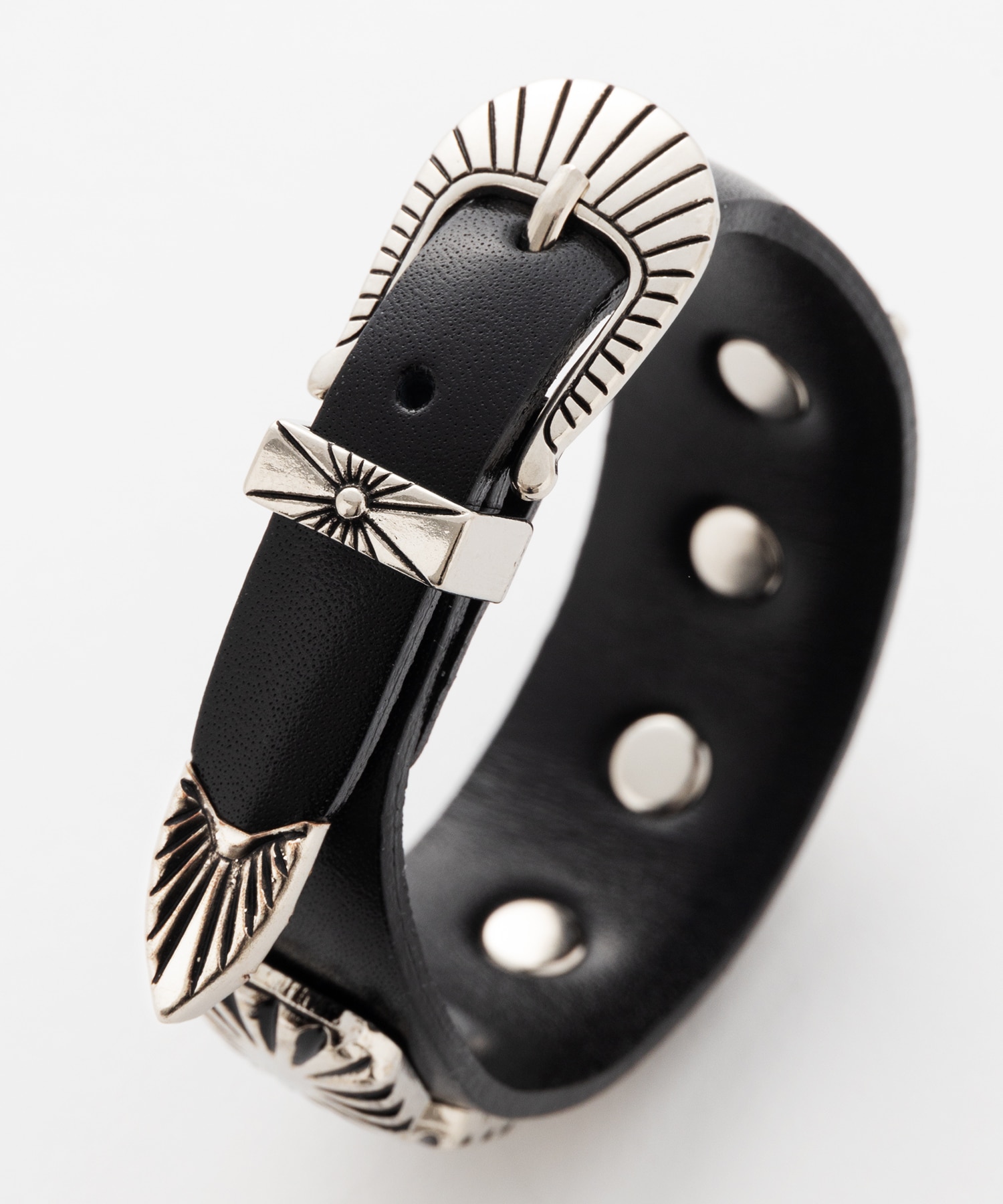 Concho leather bangle TOGA VIRILIS