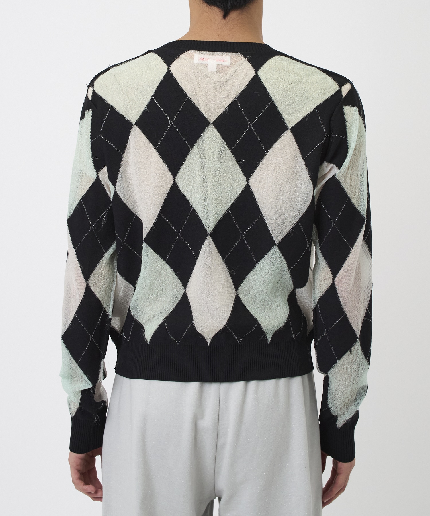 REVERSED ARGYLE SWEATER MASU