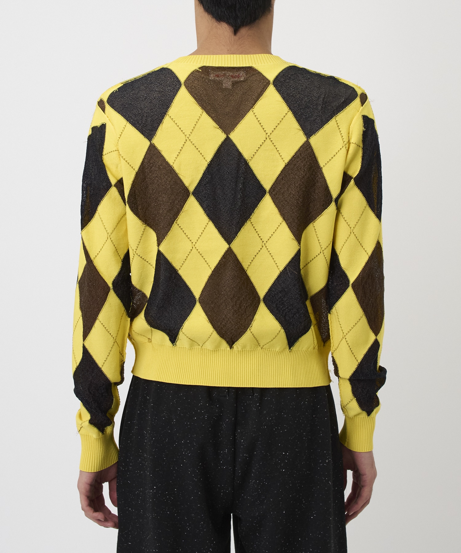 REVERSED ARGYLE SWEATER MASU