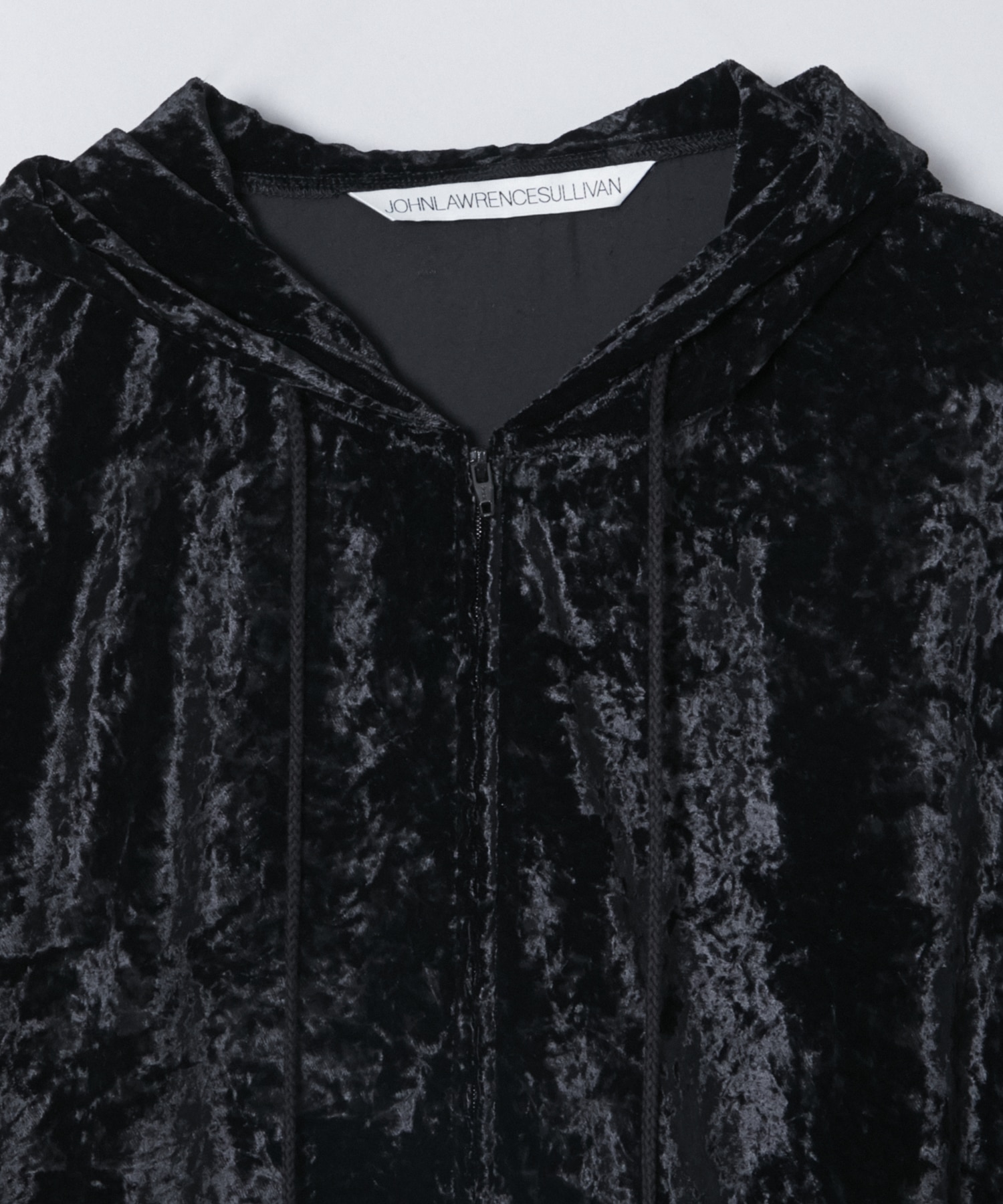 CRUSHED VELVET ZIP-UP HOODIE JOHN LAWRENCE SULLIVAN