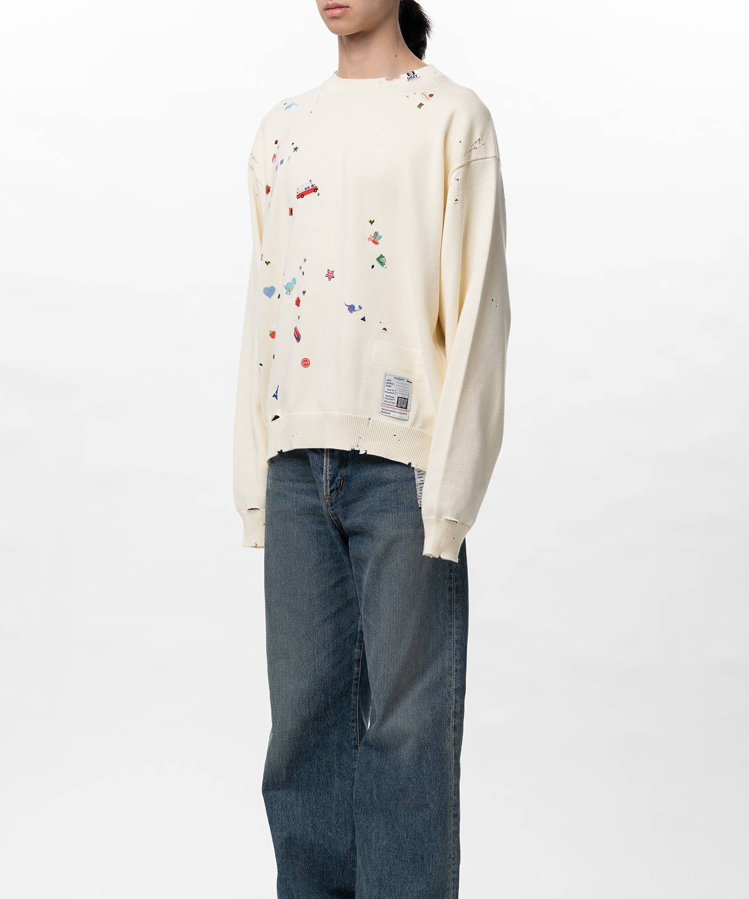 KIDS STICKER KNIT PULLOVER Maison MIHARA YASUHIRO