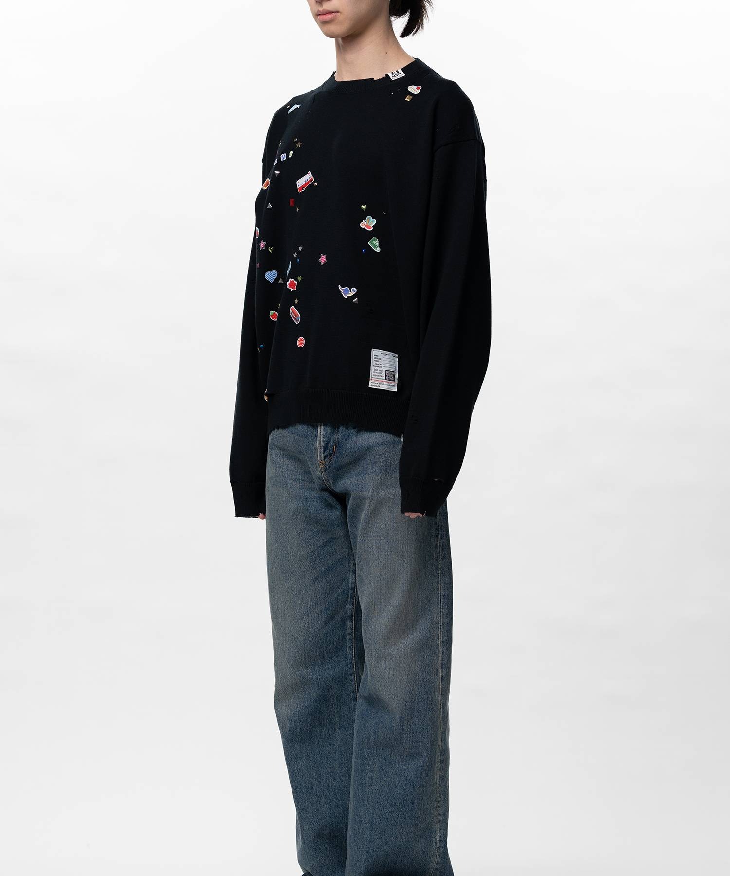 KIDS STICKER KNIT PULLOVER Maison MIHARA YASUHIRO