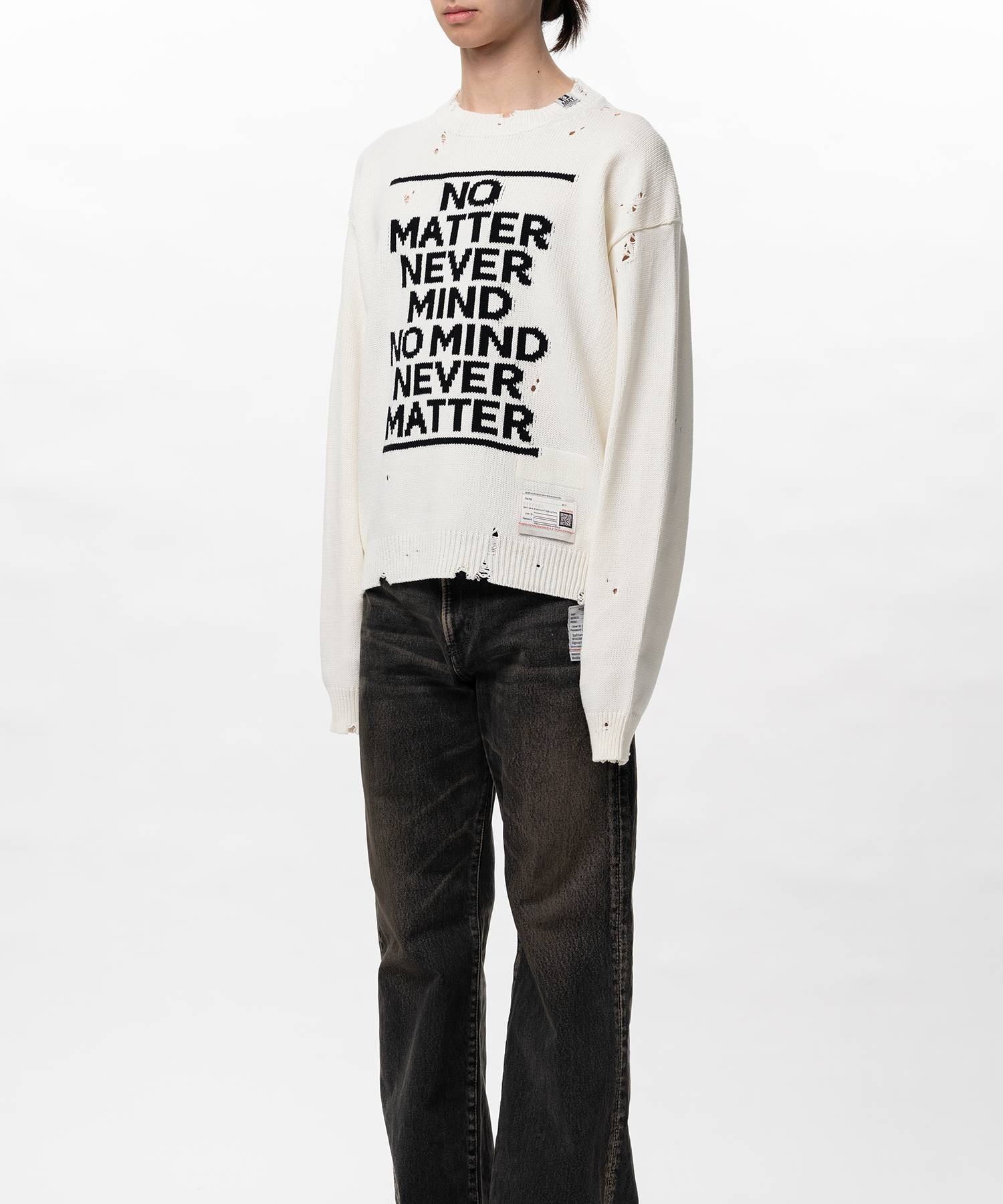 LETTERED KNIT PULLOVER Maison MIHARA YASUHIRO