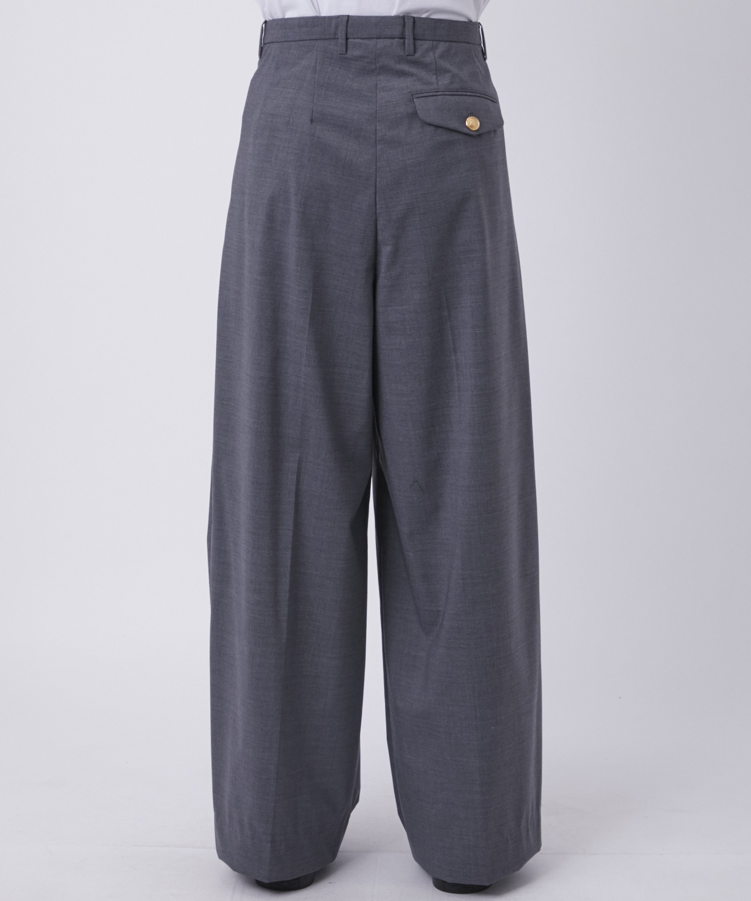 DOUBLE TUCK WIDE TROUSERS MASU