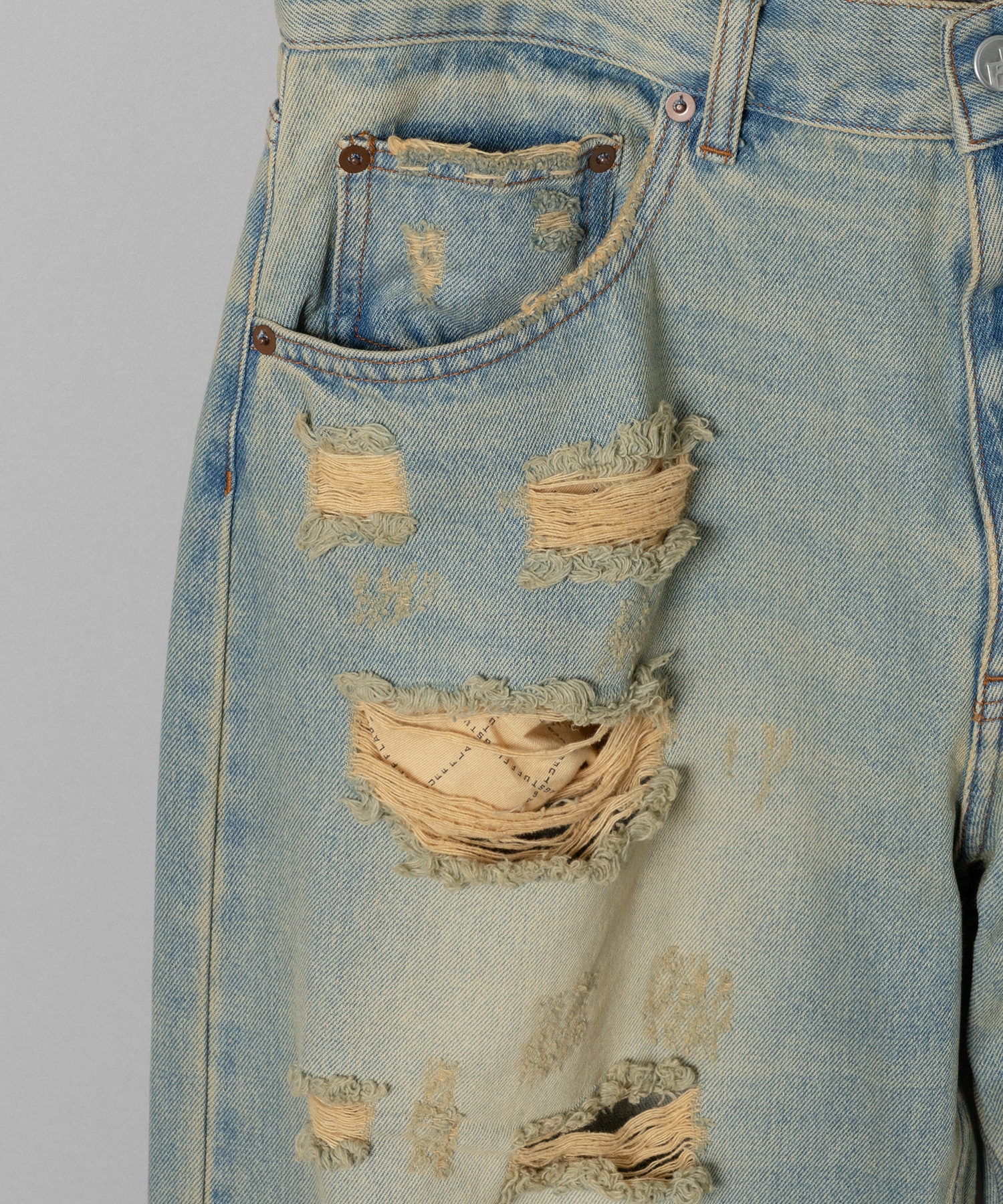 23AW-FS-17 DENIM BORO BAGGIE PANTS F-LAGSTUF-F