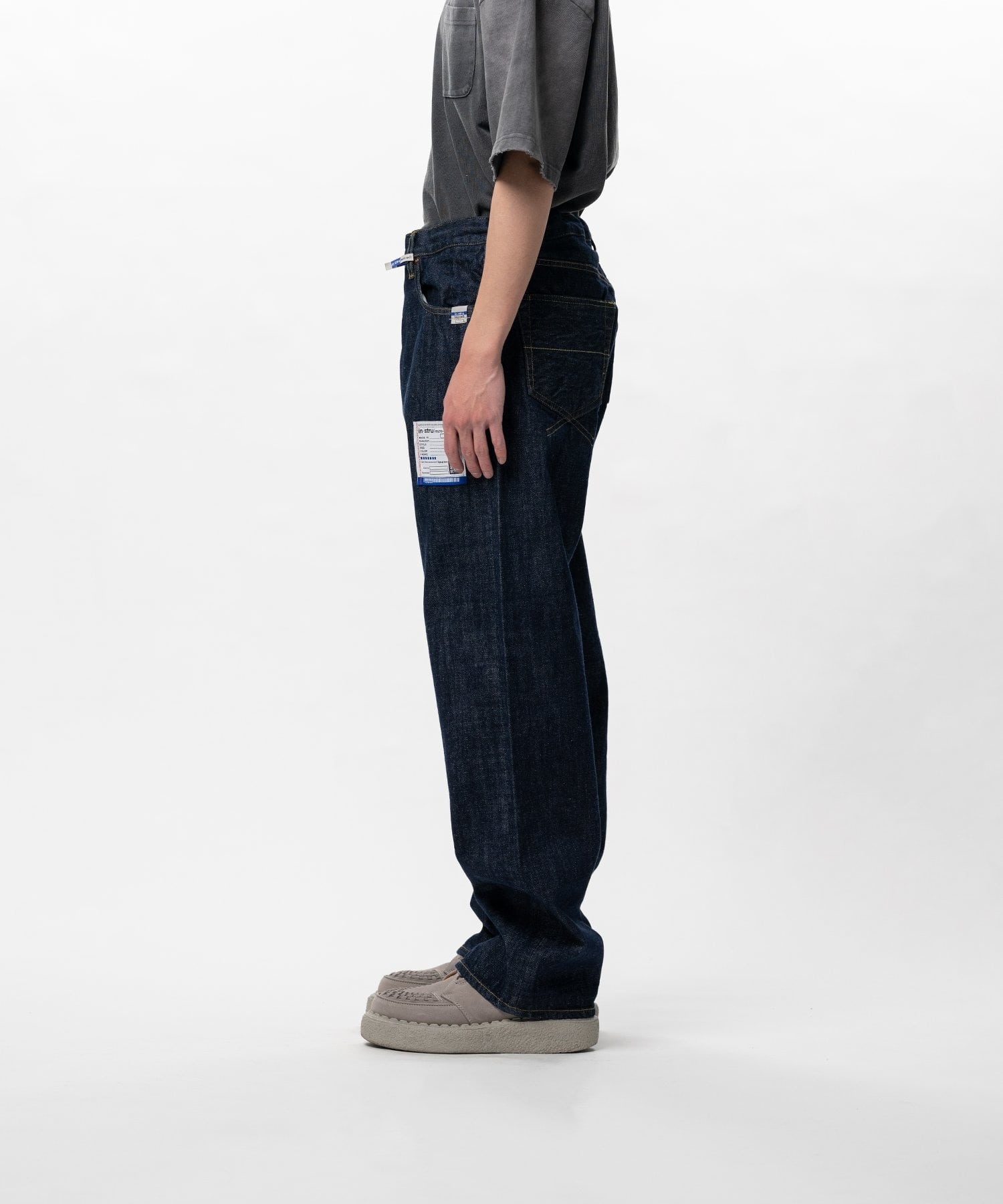 ONE WASHED SELVAGE DENIM STRAIGHT PANTS in・stru(men-tal)