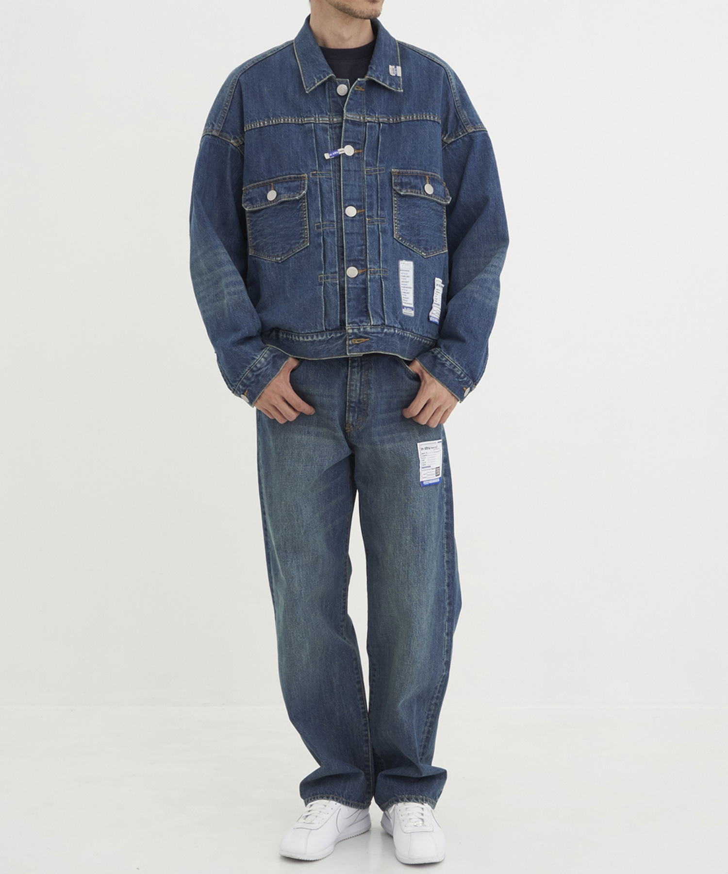 HARD WASHED SELVAGE DENIM STRAIGHT PANTS in・stru(men-tal)