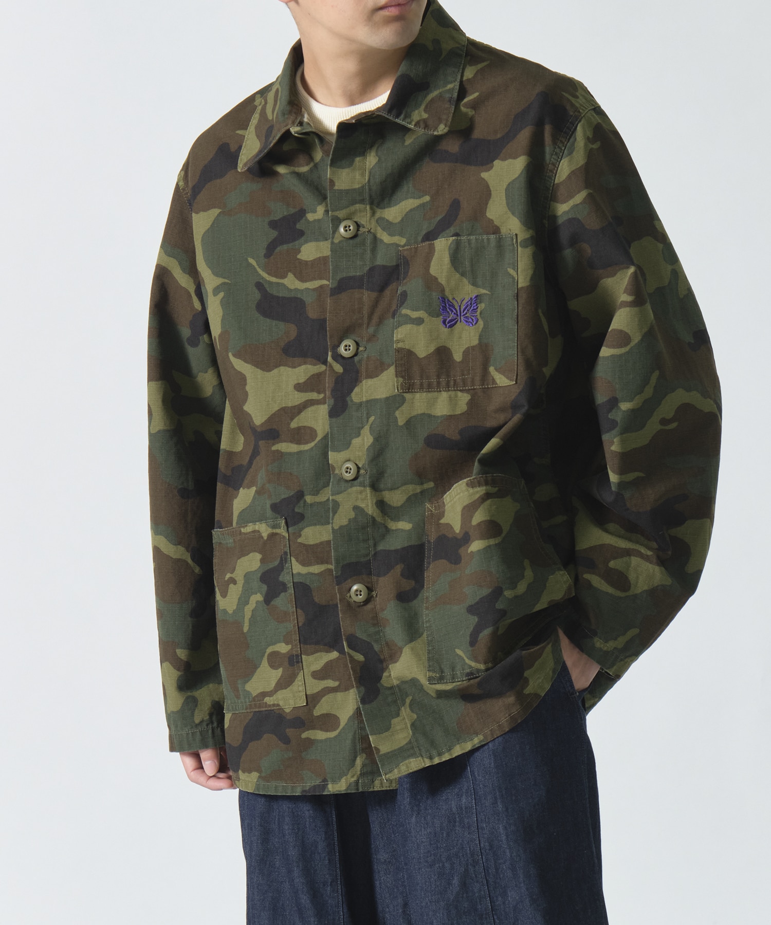 D.N. Coverall - Cotton Ripstop/Camo NEEDLES