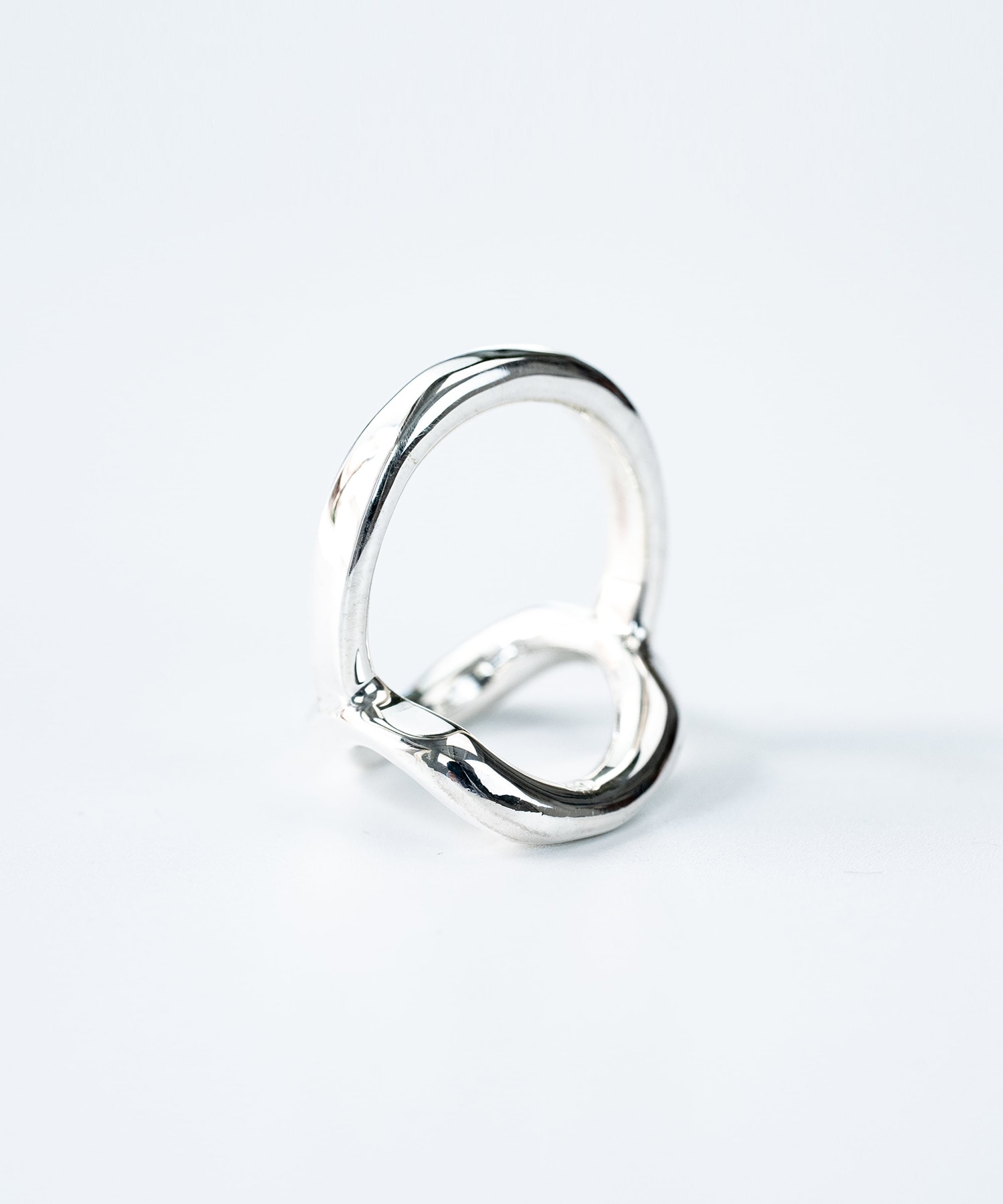 R-061 See through curve ring M WAKAN SILVER SMITH