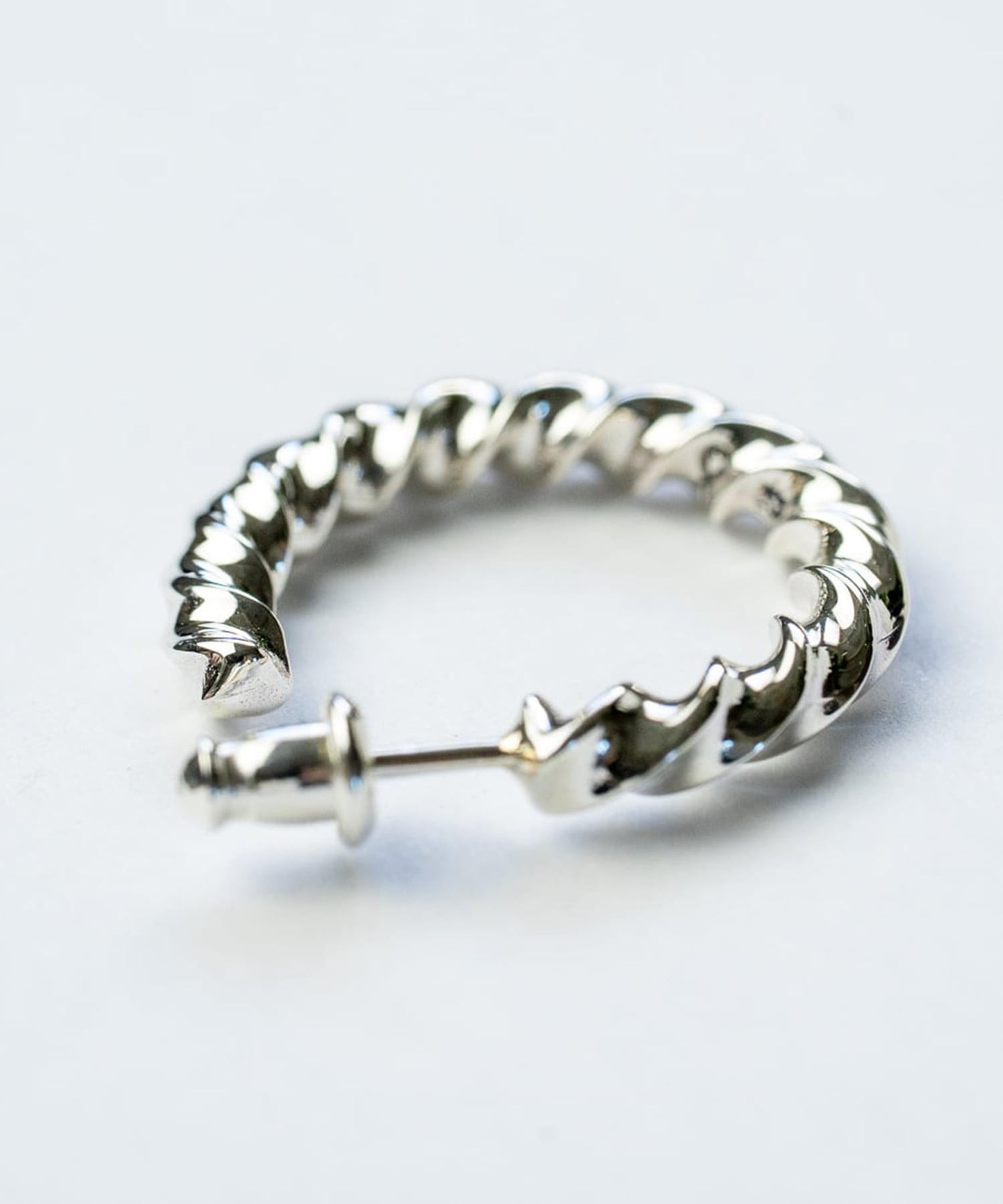 PI-007 　Twist earring　(Large) WAKAN SILVER SMITH