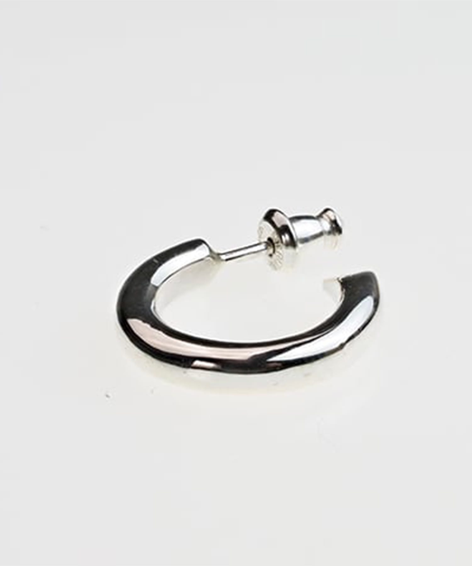 PI-002 Round earring (Small)　線径3.5mm (左耳用) WAKAN SILVER SMITH