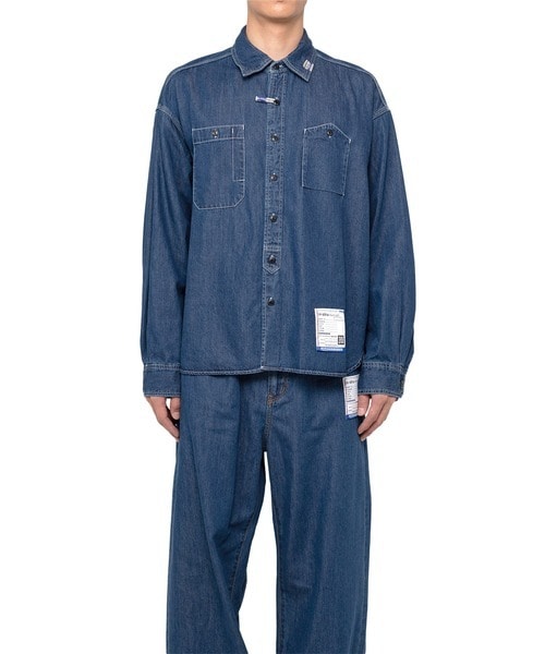 COTTON TENCEL DENIM WORK LS SHIRTS in・stru(men-tal)