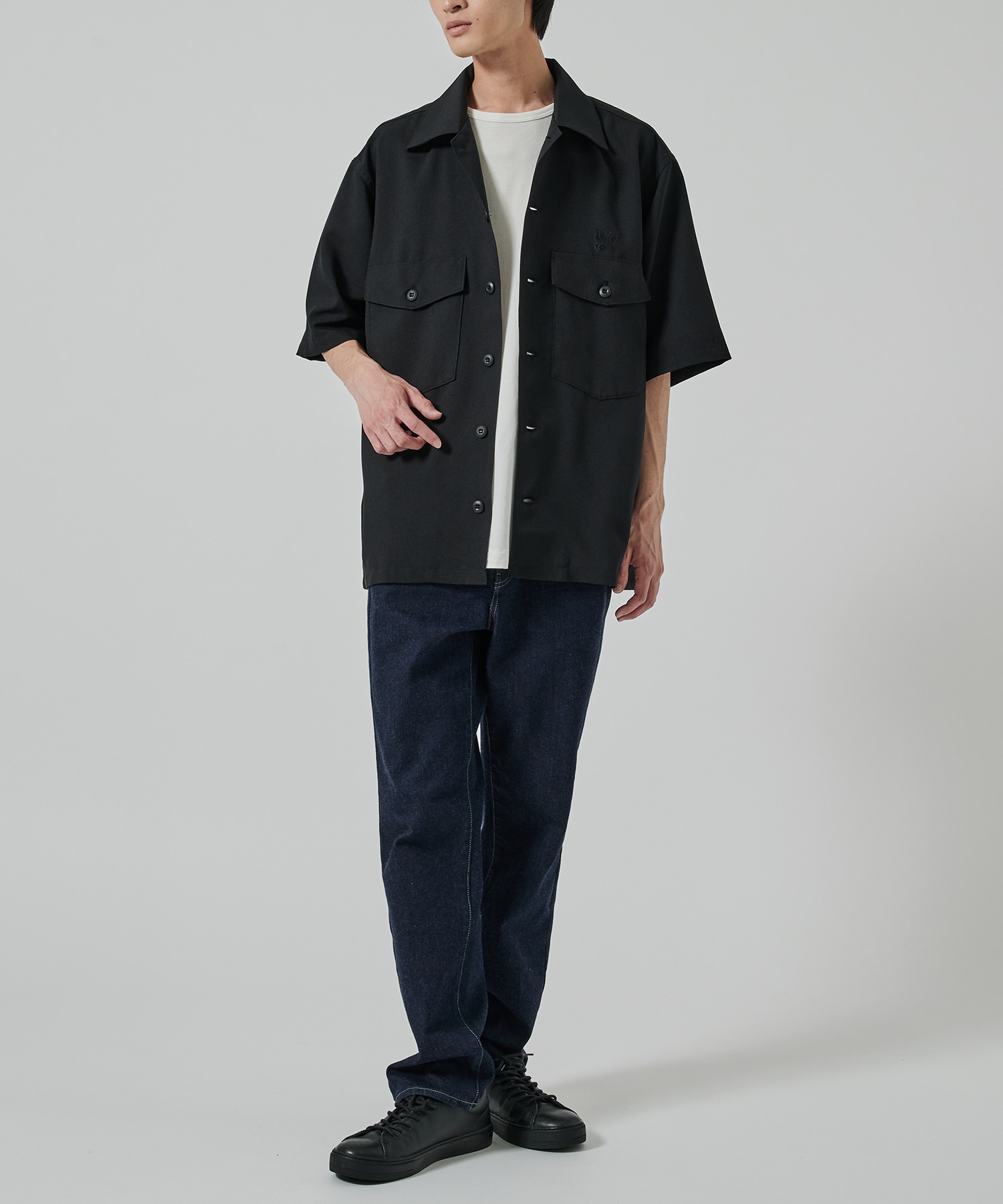 〈別注〉 BDU S/S Shirts- BLACK NEEDLES