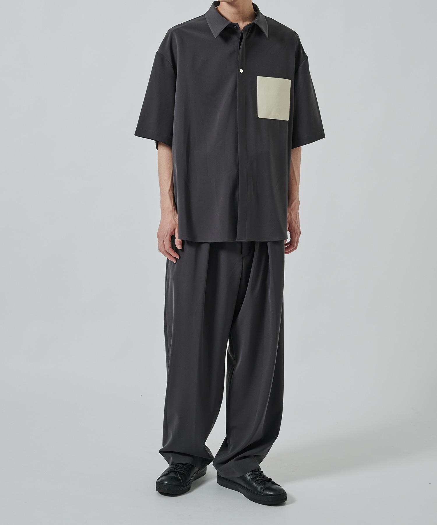 〈別注〉Sugoku Suzushii Leather Pocket S/S Shirts CULLNI