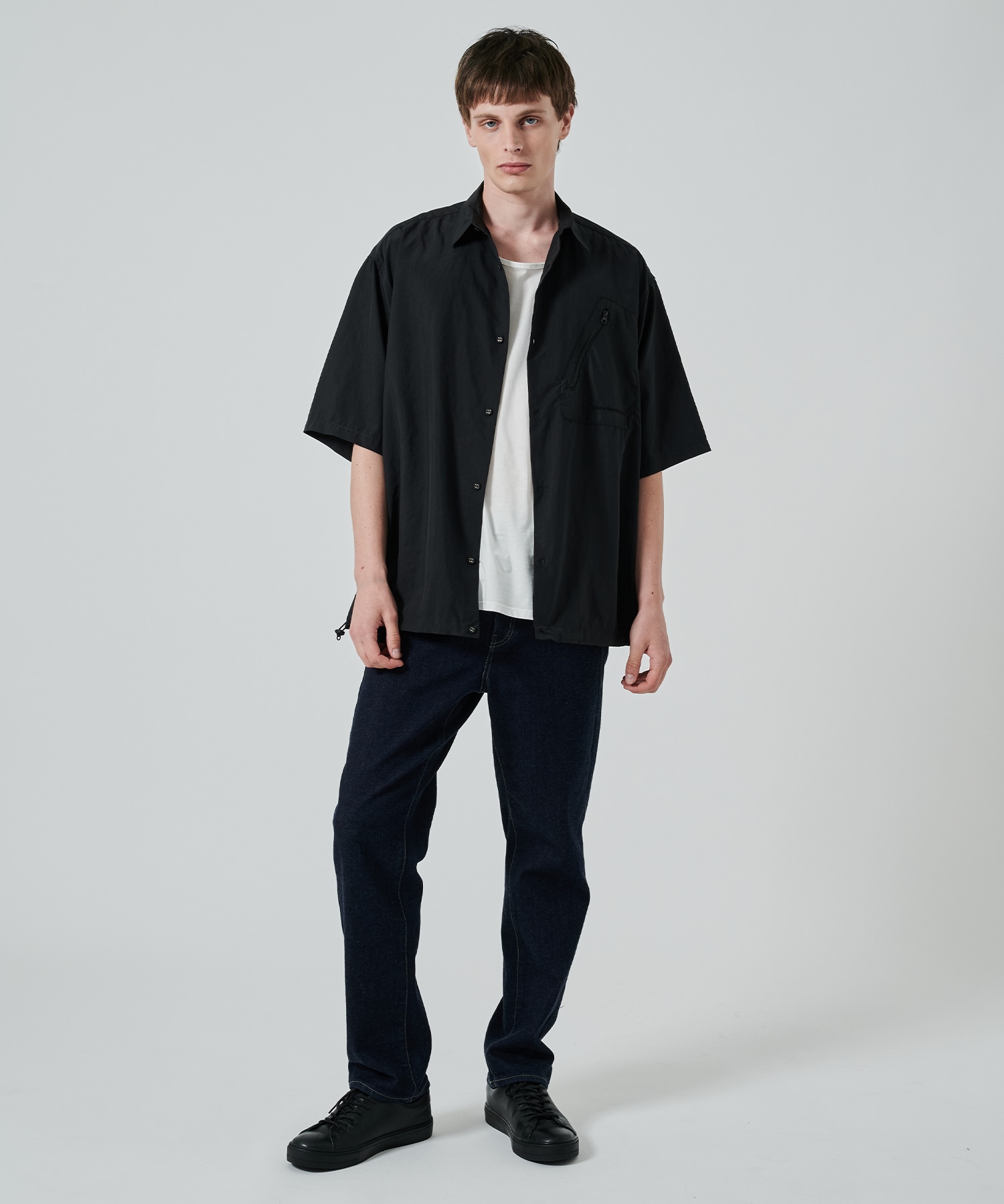 〈別注〉 DRAW CORD S/S POCKET SHIRTS White Mountaineering