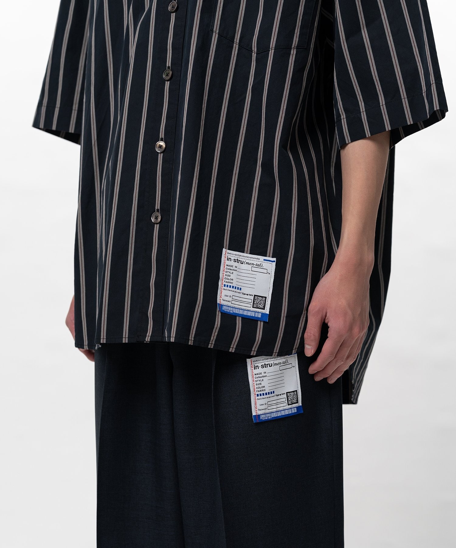 COTTON HIGH DENSITY STRIPE SS SHIRTS in・stru(men-tal)