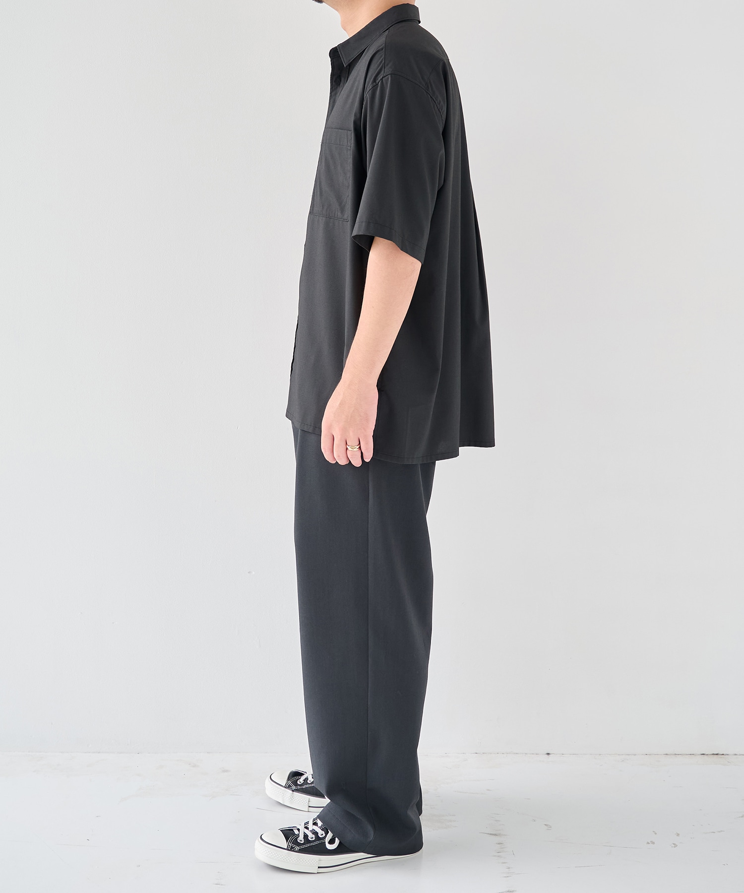 別注 DRAW CORD S/S POCKET SHIRTS White Mountaineering