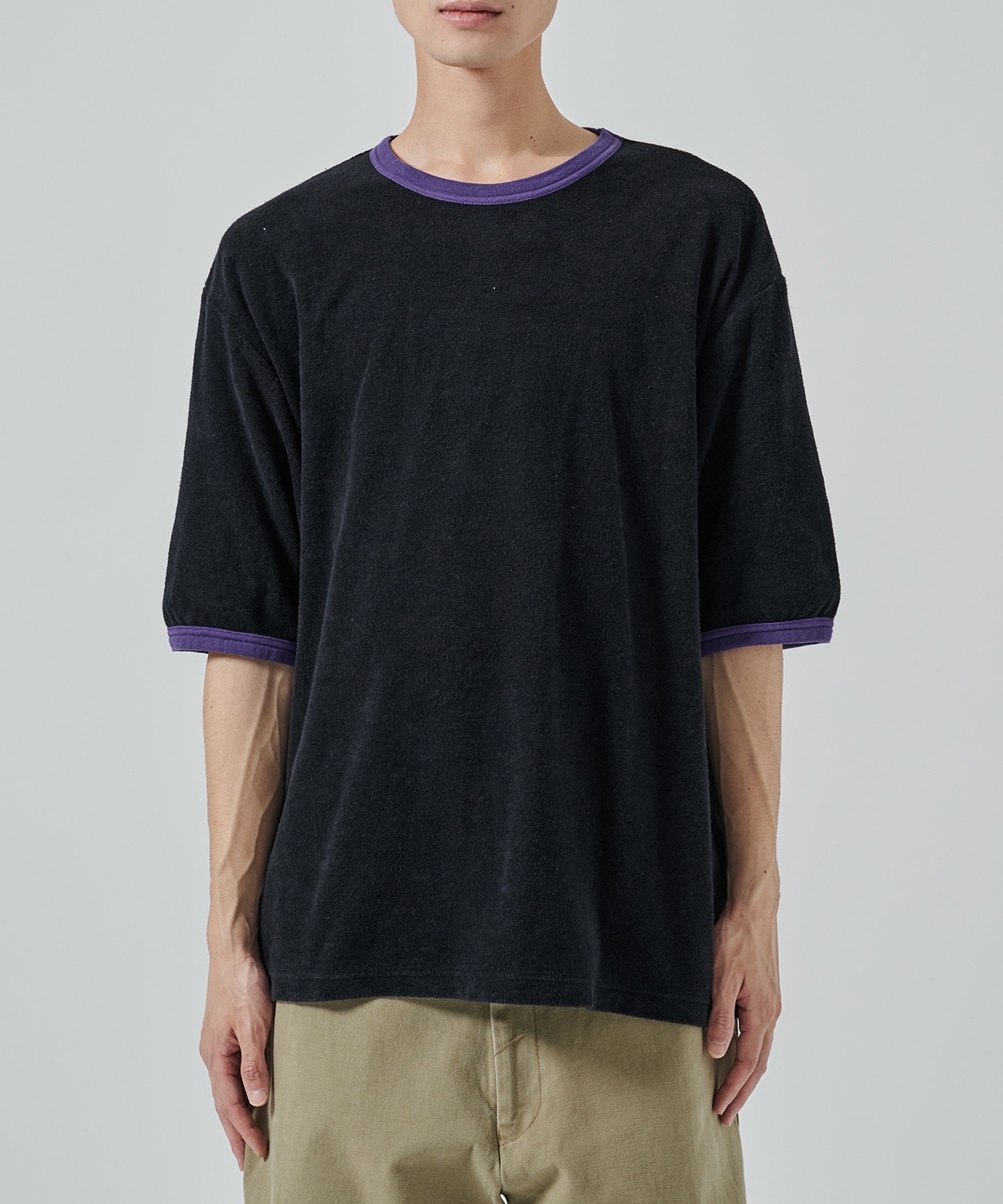 ORGANIC COTTON PILE RINGER PILE TEE MARKAWARE/marka