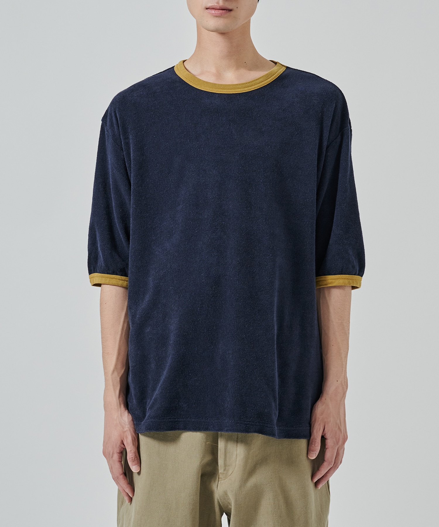 ORGANIC COTTON PILE RINGER PILE TEE MARKAWARE/marka