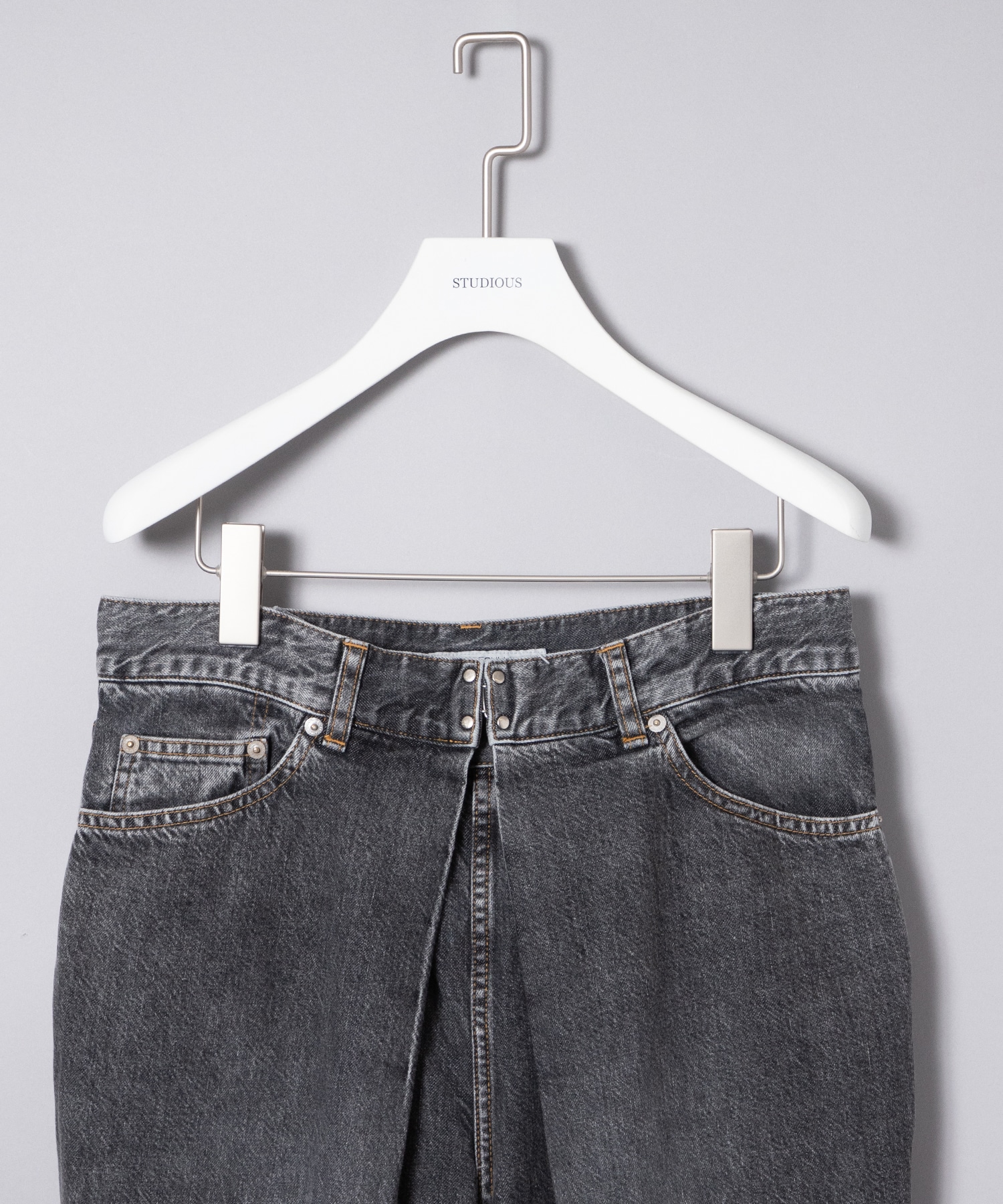 WASHED DENIM WIDE PANTS JOHN LAWRENCE SULLIVAN