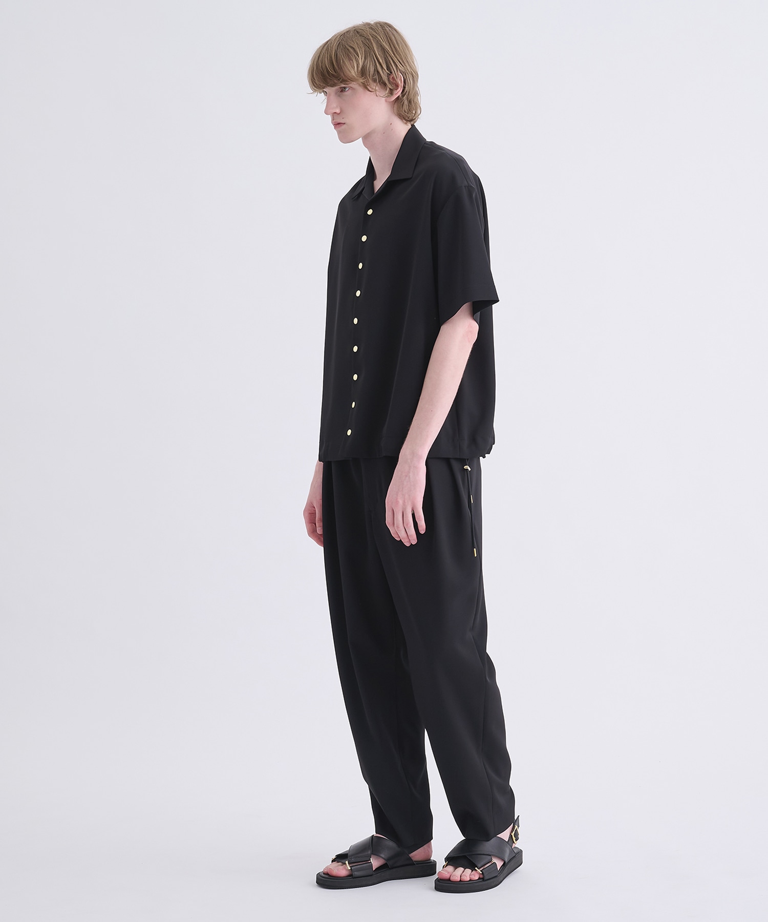 〈別注〉 Dry Stretch Twill Side Drawstring Relax Wide Tapered Pa CULLNI