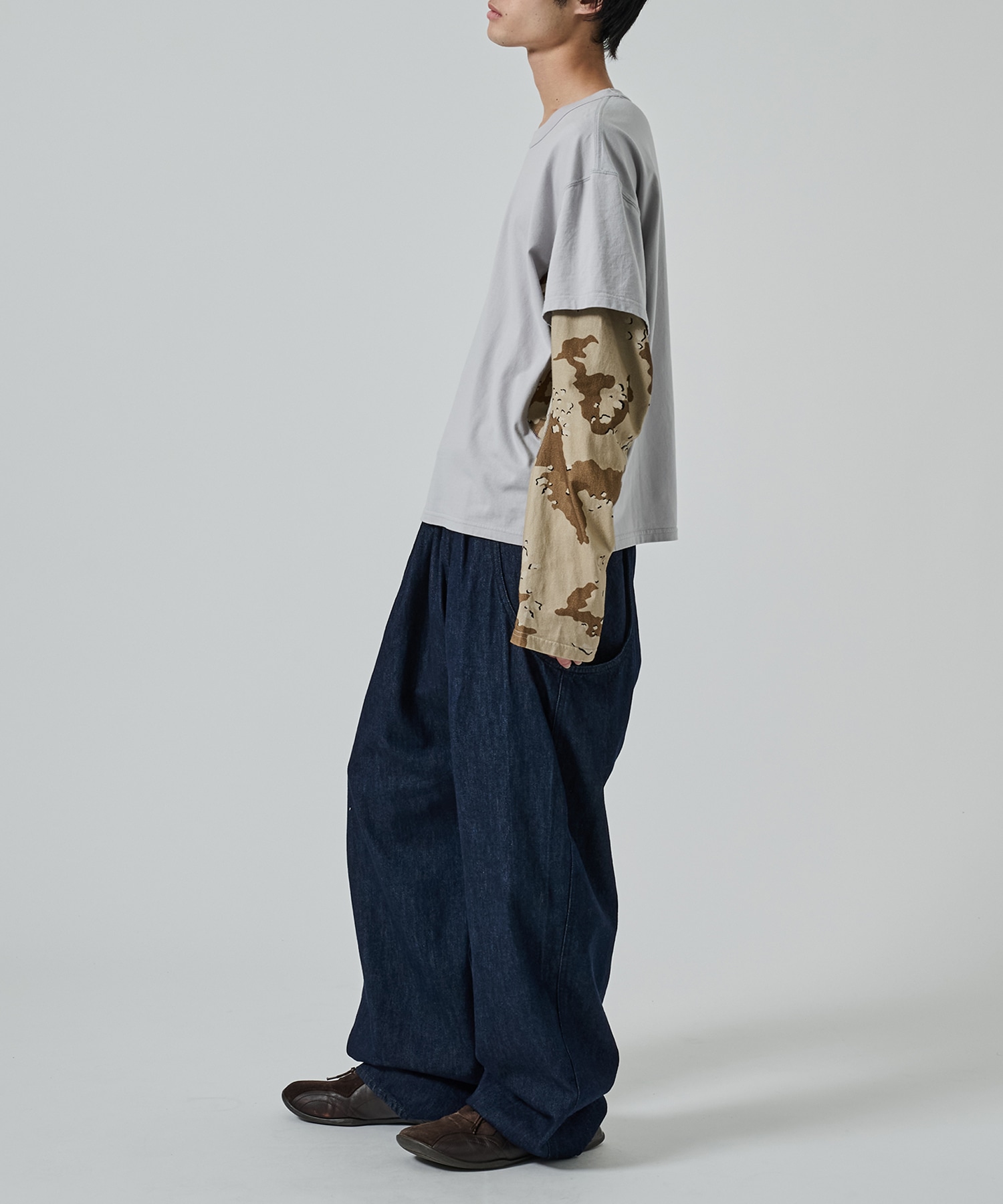 別注 CURVED LEG UTILITY TROUSERS NVRFRGT