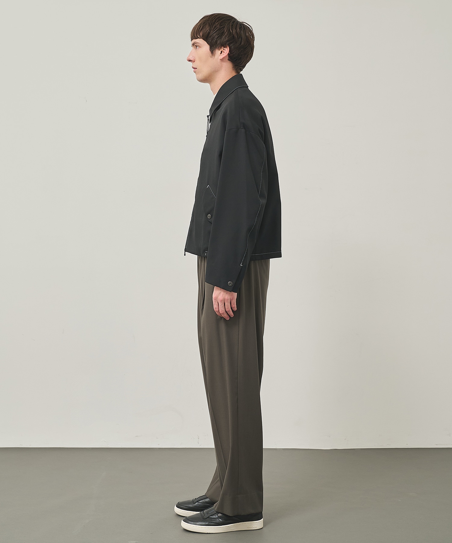 LIGHT WOOL WIDE SLACKS STUDIOUS