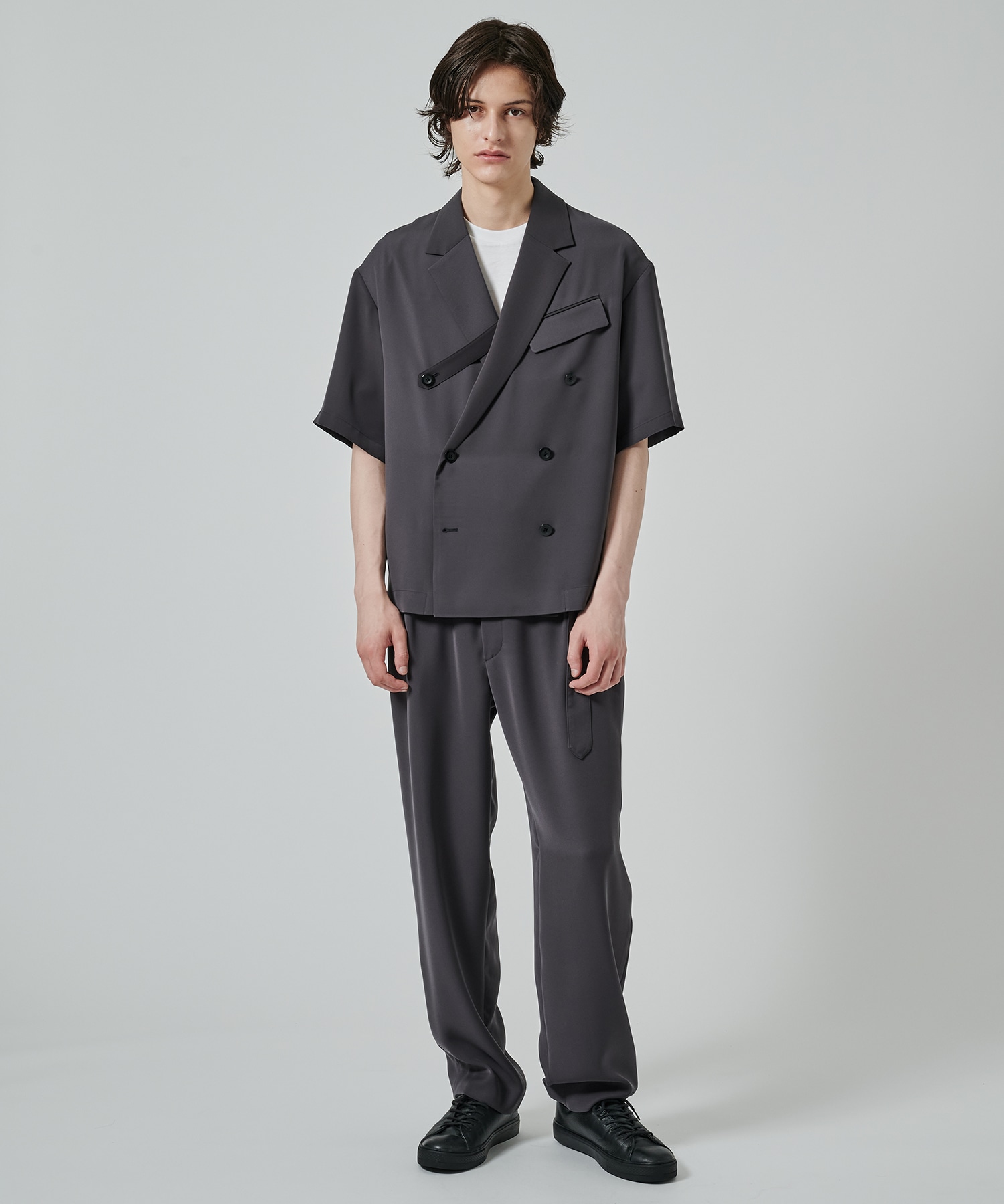 〈別注〉2Tuck Pants with Long Belt for STUDIOUS CULLNI