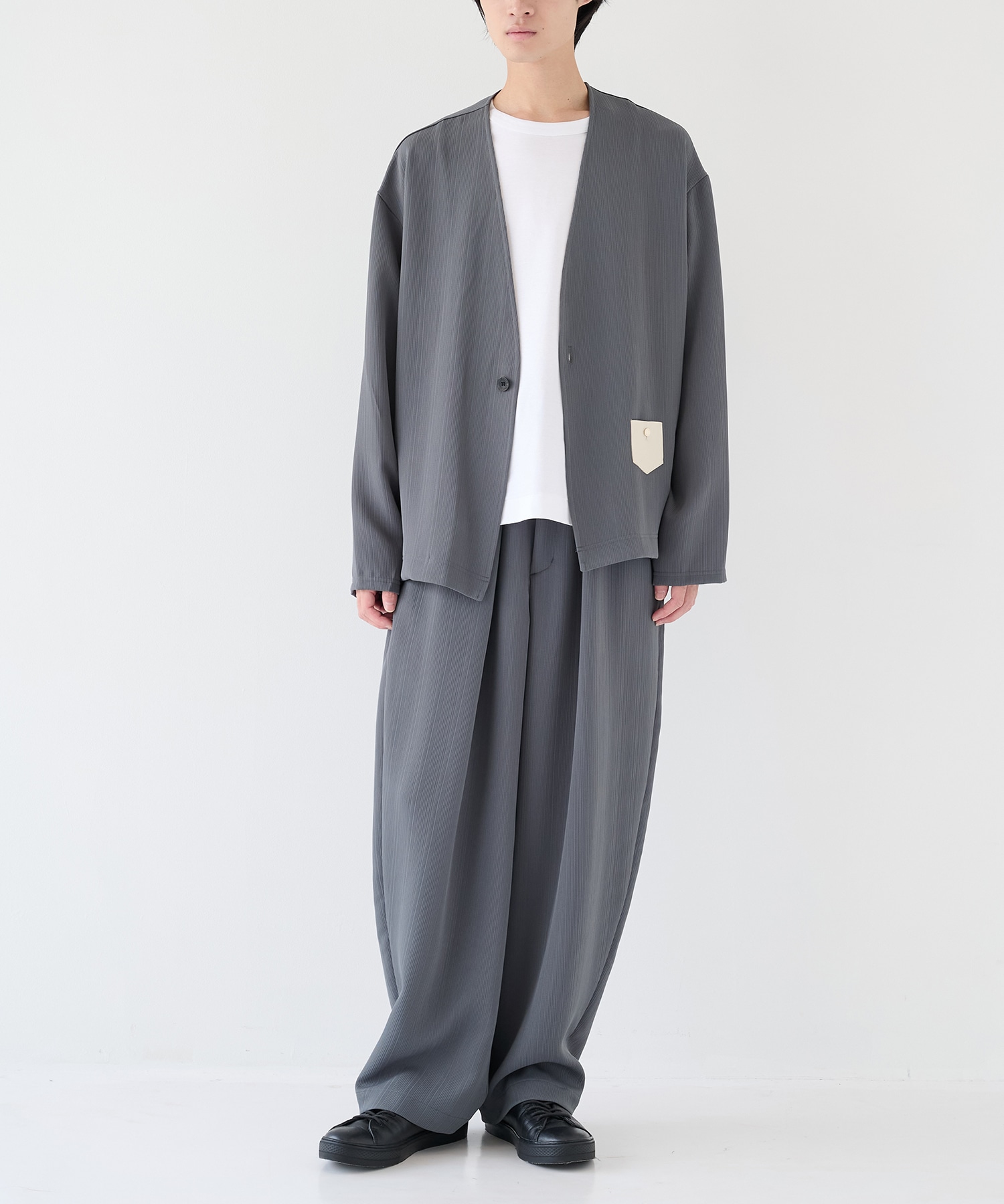 別注 Minimal Pocket PLEATS Cardigan CULLNI