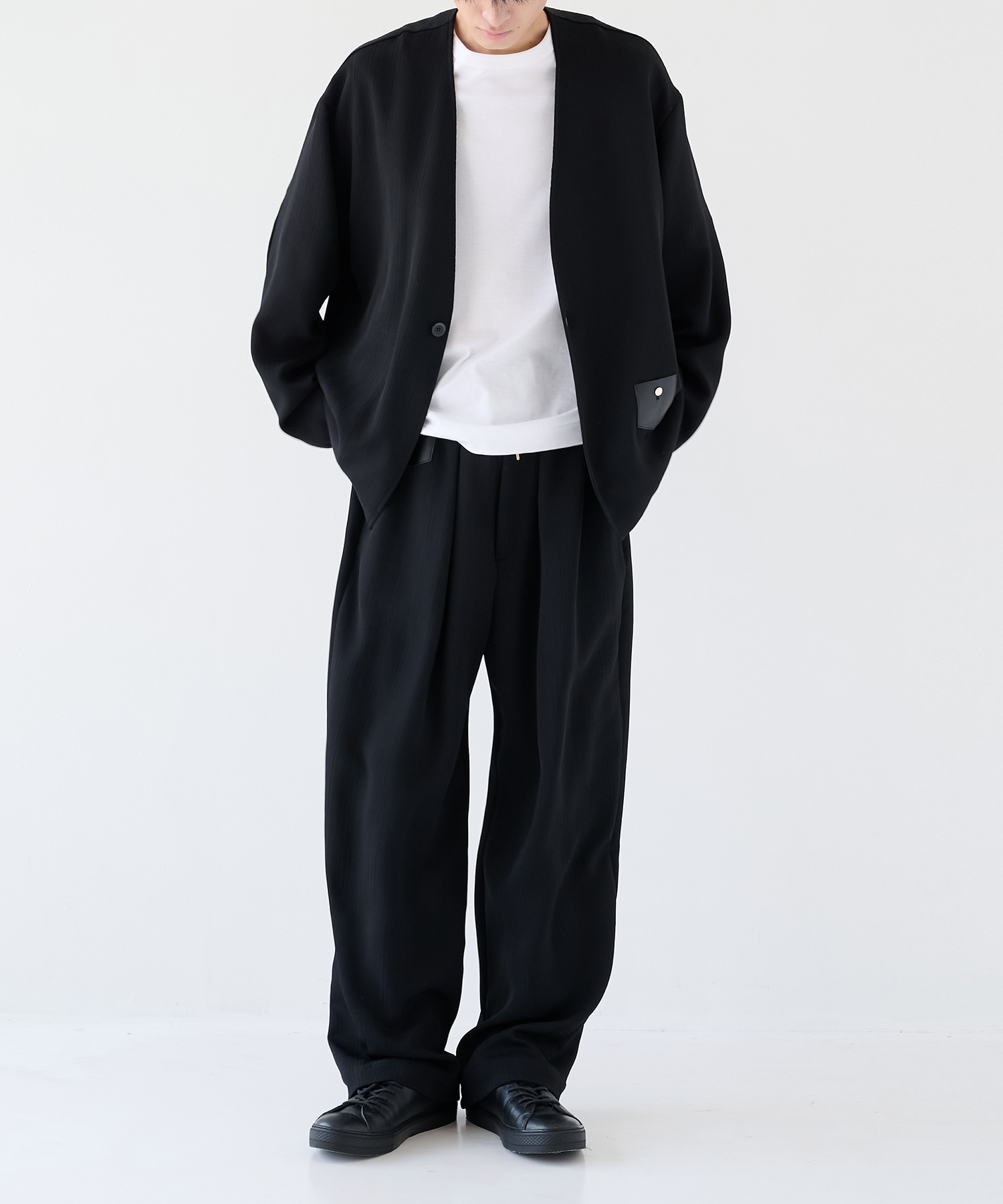 別注 Minimal Pocket PLEATS Cardigan CULLNI