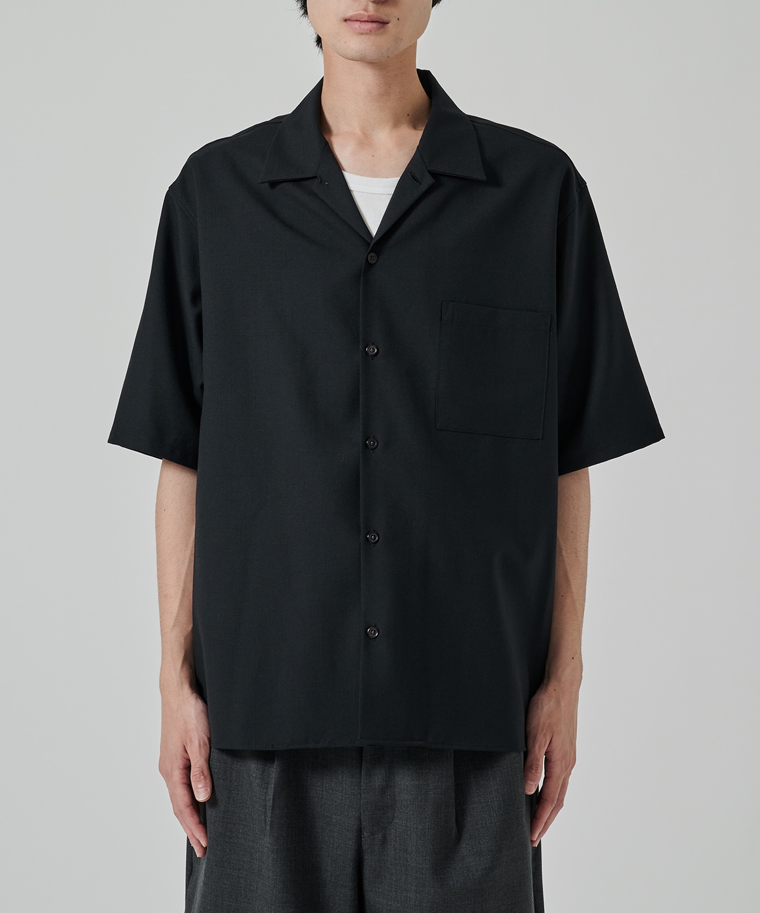 〈別注〉 OPEN COLLAR S/S SHIRT MARKAWARE/marka