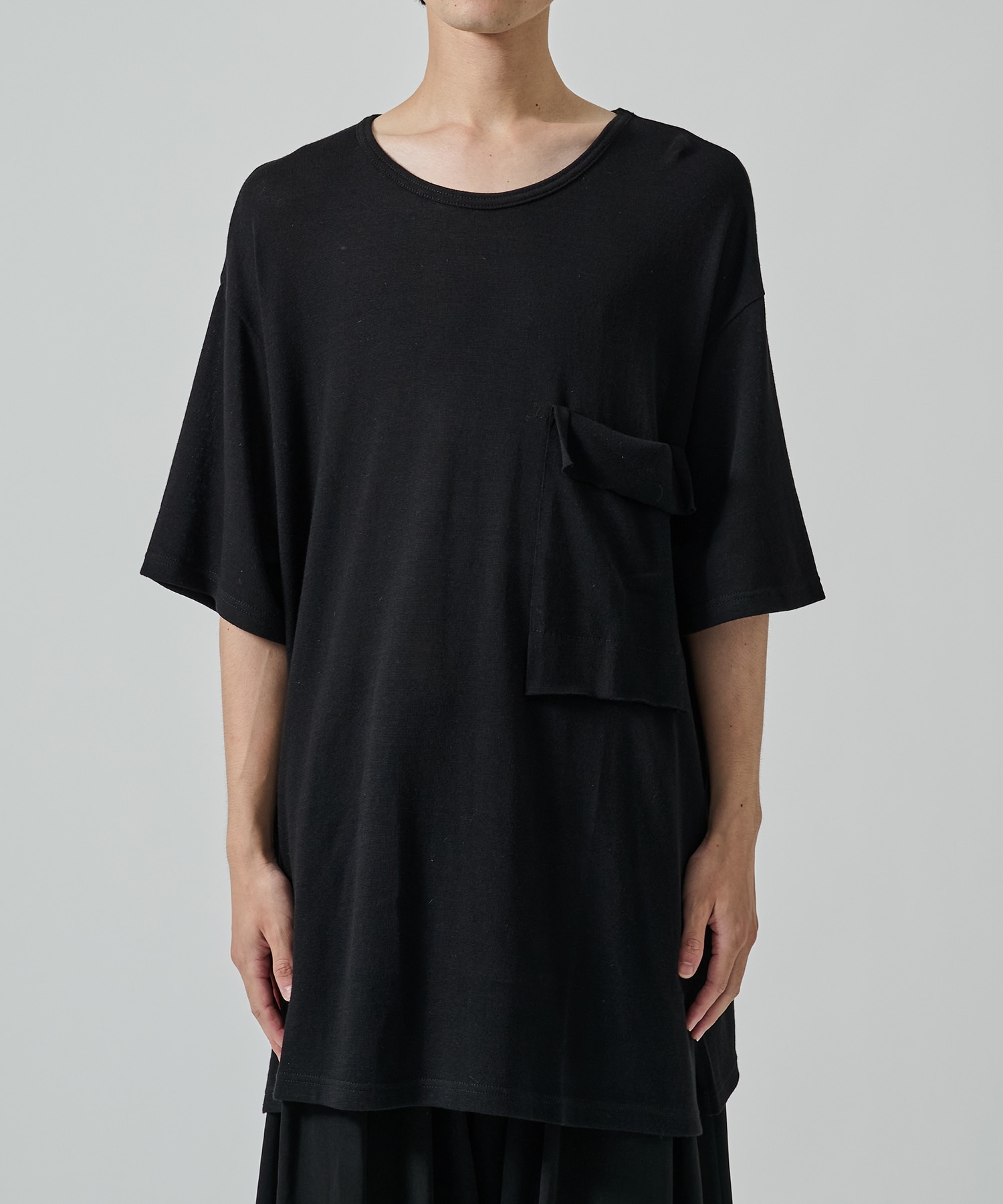 綿アンゴラ胸ポケットT Yohji Yamamoto