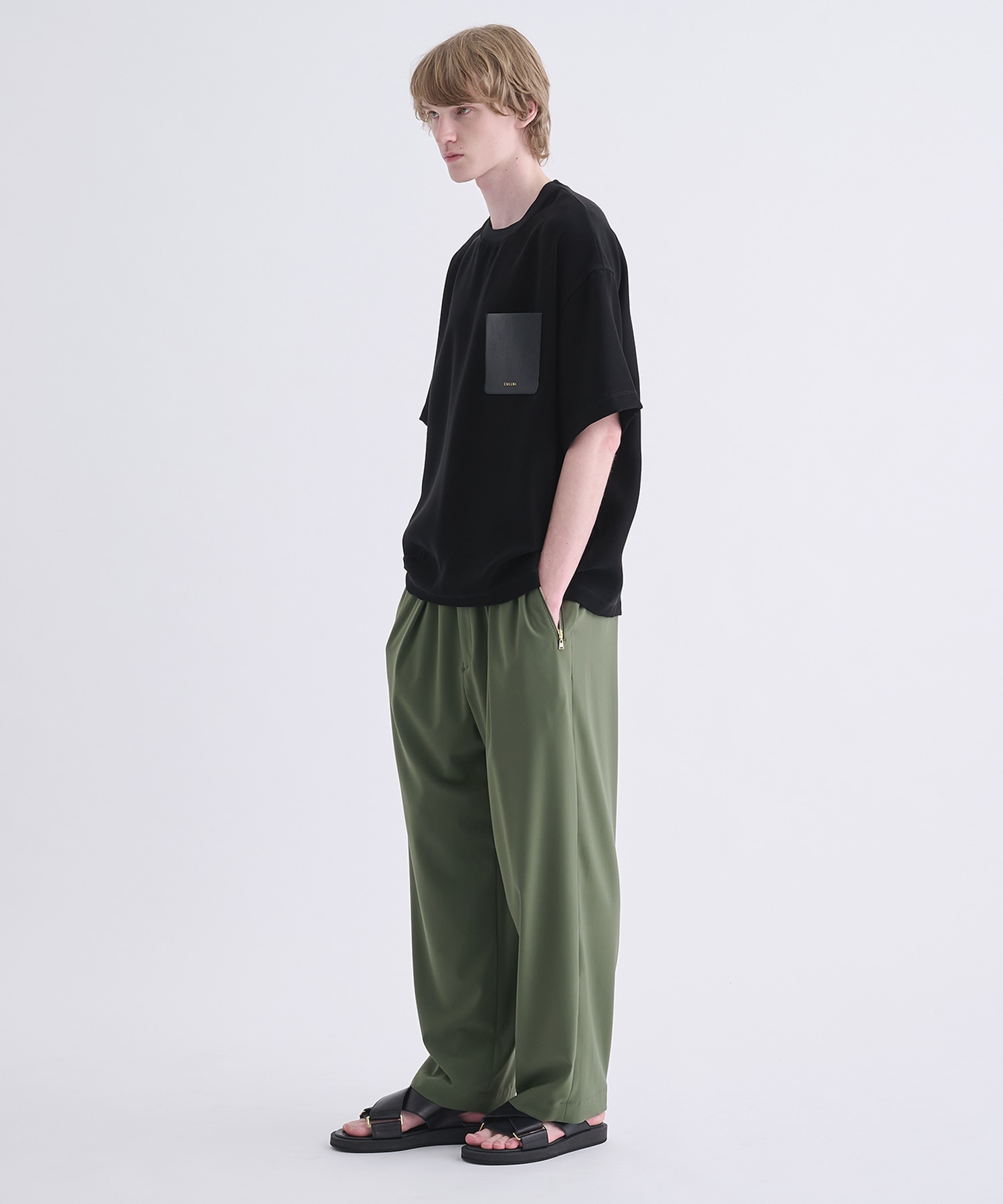 〈別注〉Sugoku Suzushii Leather Pocket S/S TEE CULLNI