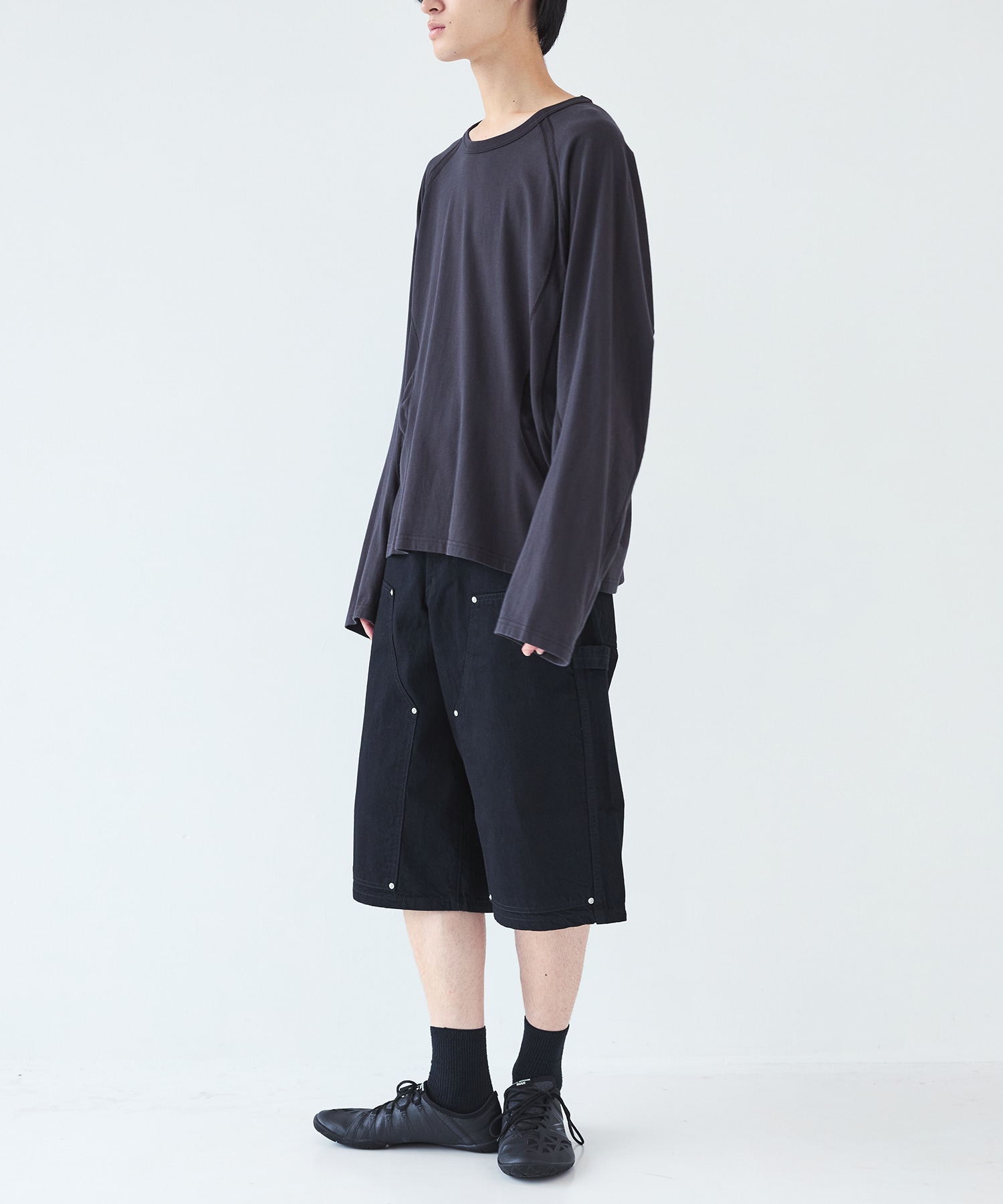 別注 OW DOUBLE KNEE DENIM SHORTS JieDa