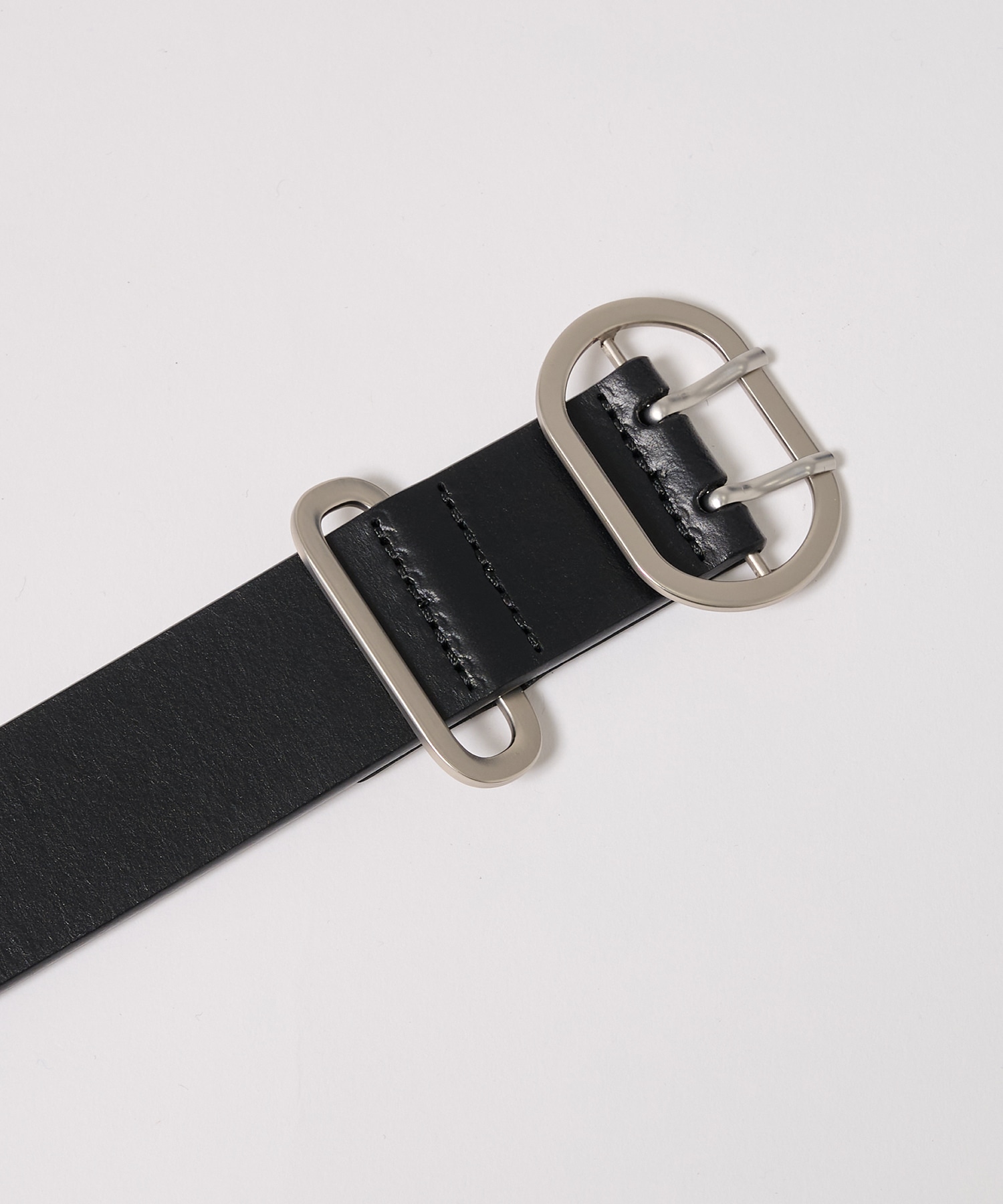 LEATHER DOUBLE PRONG BELT STUDIOUS