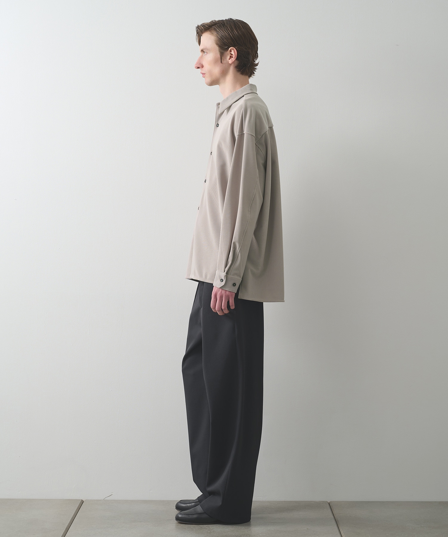 ナロープリーツリラックスシャツ STUDIOUS